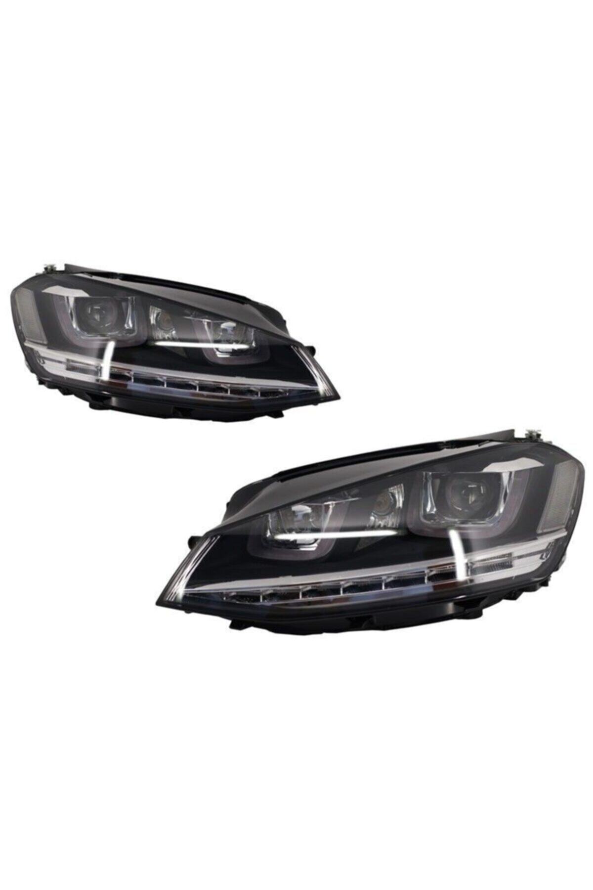 OEM Vw Golf 7 Ön Far Bi-xenon 2012 / 2016 R Model Krom Şerit