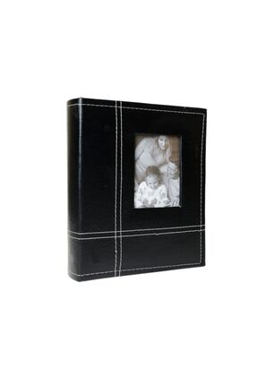 200'lük 10x15cm. Çerçeveli Deri Siyah Fotoğraf Albümü Image 0