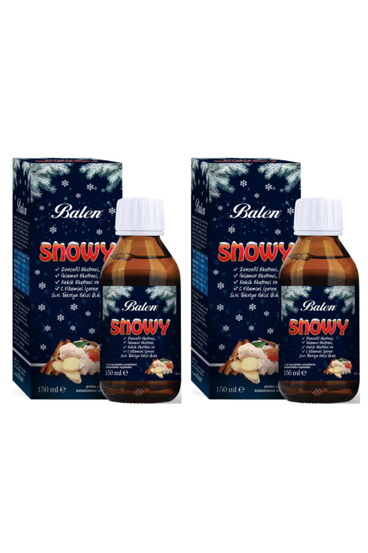 Balen Snowy Zencefil Ekstresi, Ihlamur Ekstresi, Kekik Ekstresi Ve C Vitamini Içeren Sıvı X 2 Adet
