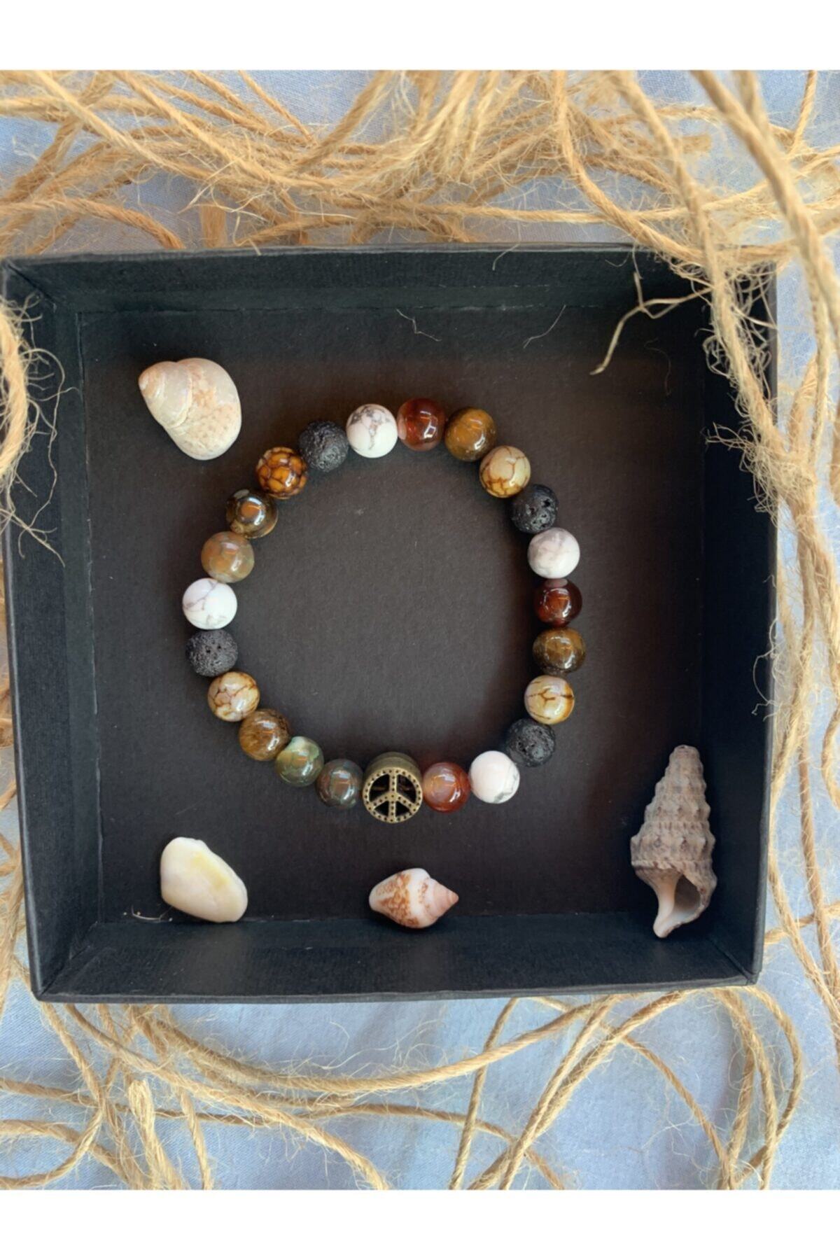 Dibati Accessories Kaplangözü-havlit-lav-akik Karma Doğaltaş Bilekllik