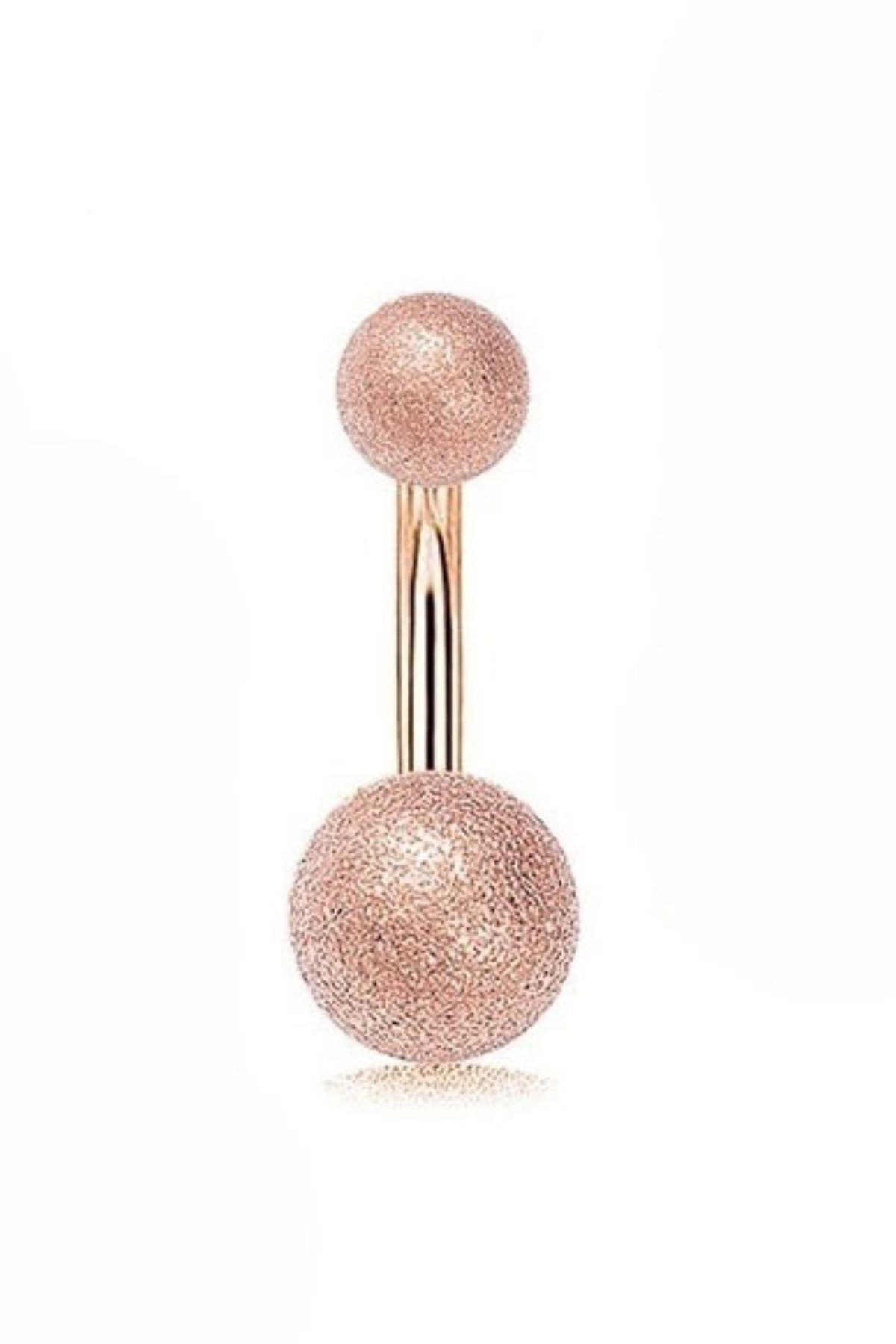 VipBT Kadın Pembe Butik R4 Paslanmaz Çelik Göbek Piercing