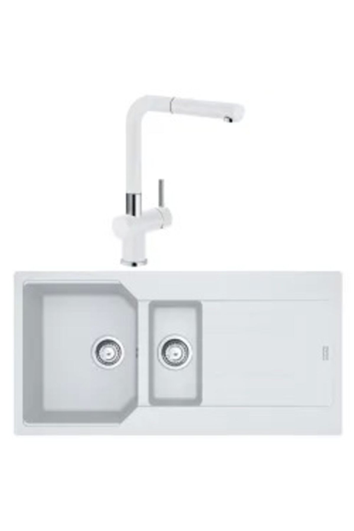 Franke Urban Ubg 651-100 1,5 Gözlü Granit Eviye + Active Plus Doccia Armatür (bianco)