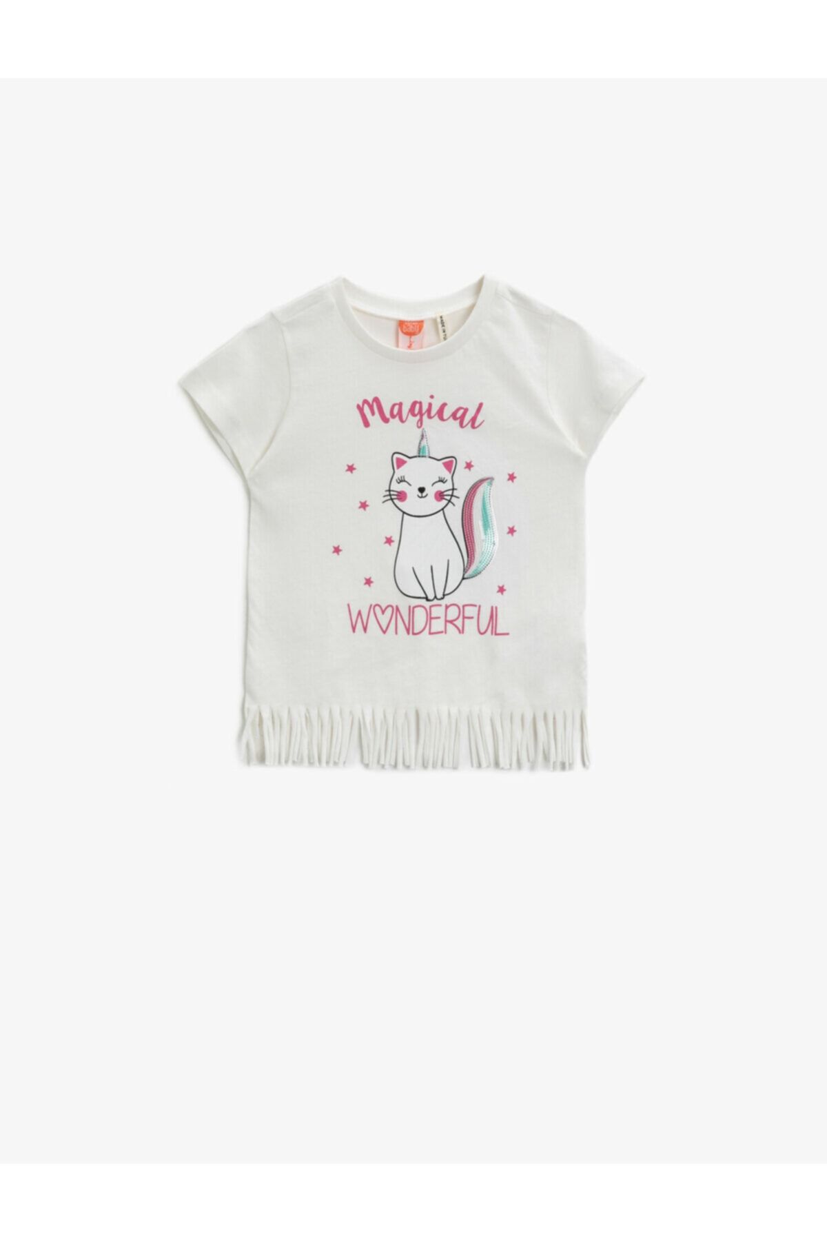 koton kids cocuk kedi baskili puskullu pamuklu pullu tisort fiyati yorumlari trendyol