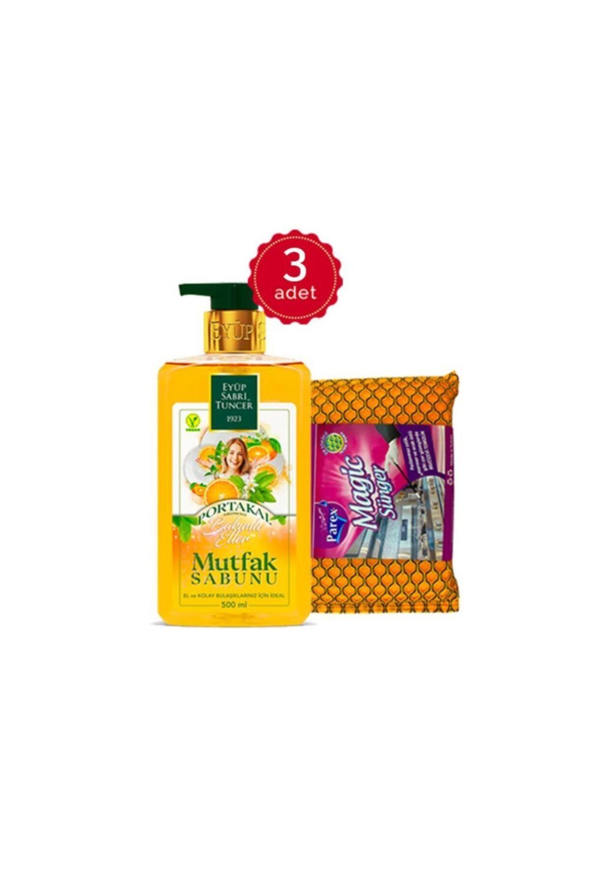 Eyüp Sabri Tuncer Portakal Aromalı Mutfak Sabunu 500 Ml + Magic Sünger X 3