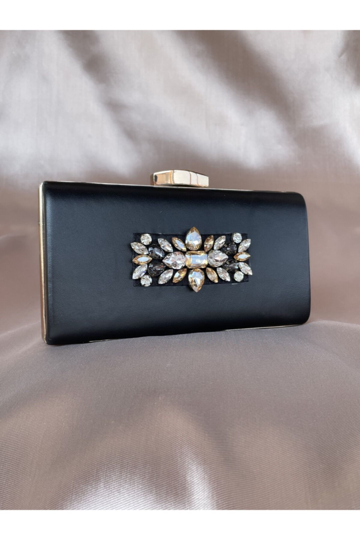 Marnier Swarovski Taş Işlemeli Deri Abiye Çanta