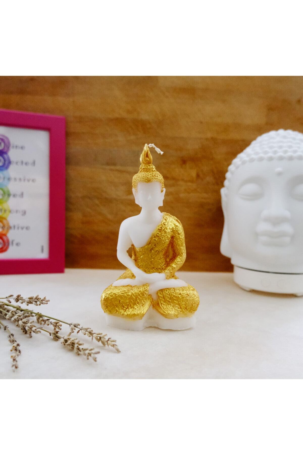 YOGİXO Buddha Doğal Mum Palmiye Ağacı Yağından Mum Uzun Süre Yanan Doğal Ve Sağlıklı Dekoratif Buda Mum