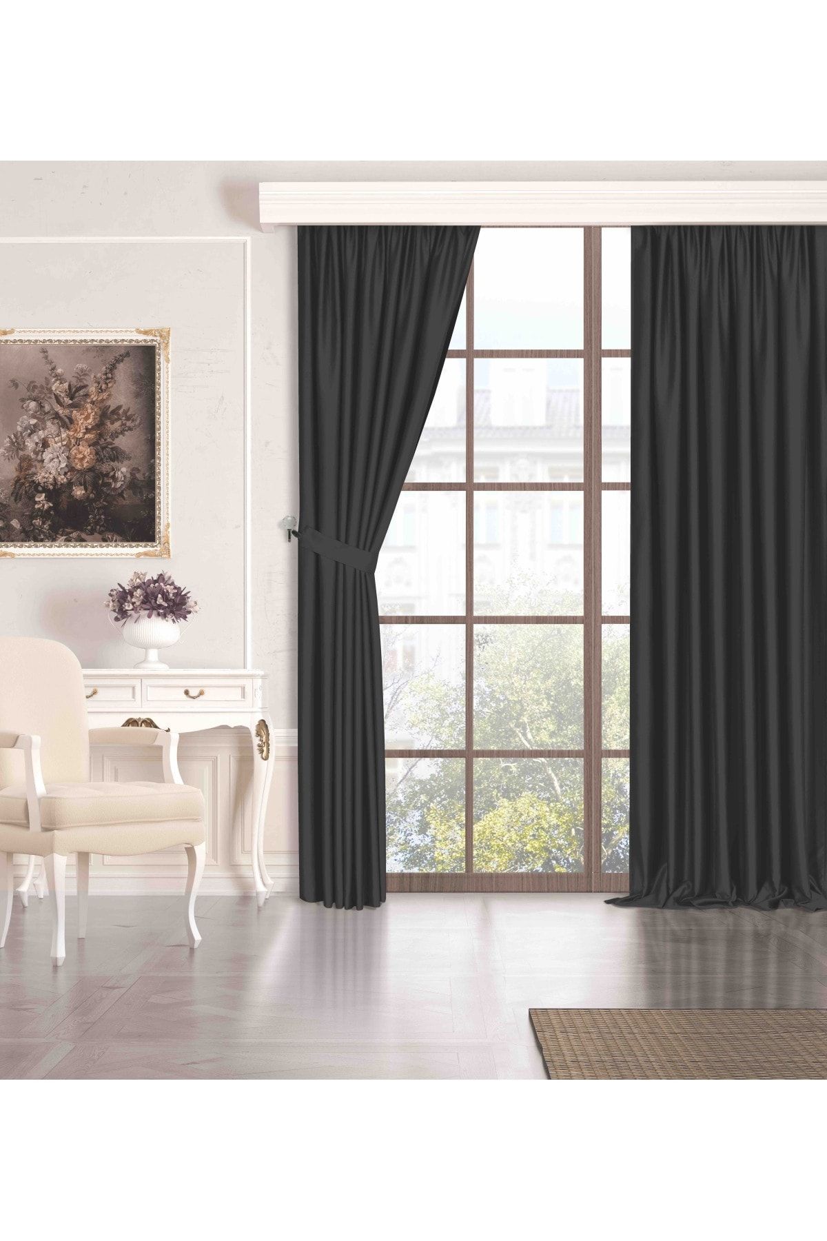Perle Quartz Blackout Series Siyah Renk Karartma Güneşlik Perde