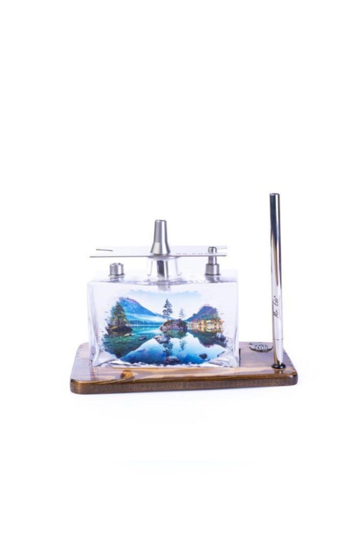 MR EDS Mr.eds E15 Tuğla Resim Manzara Çelik Nargile Takımı