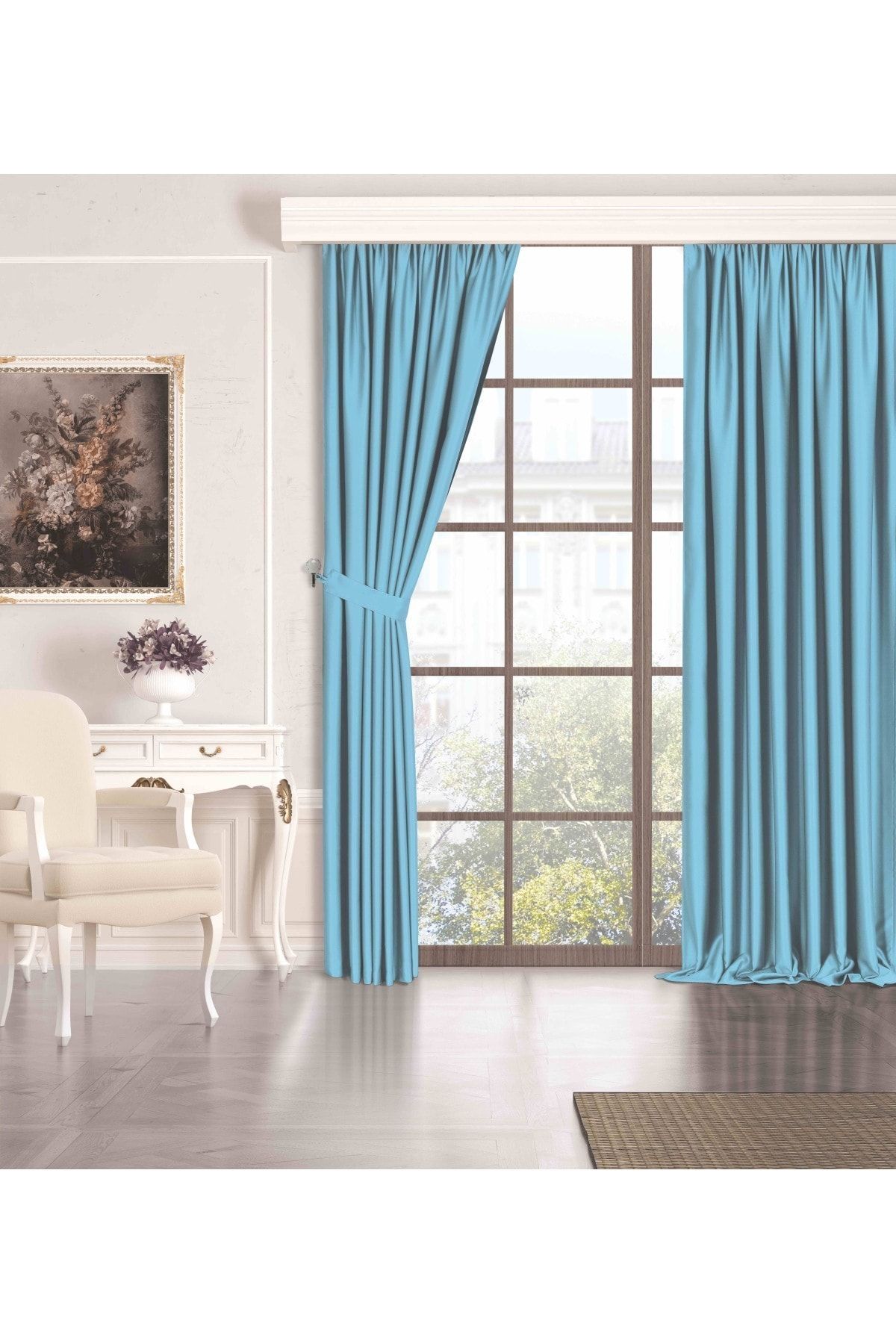 Perle Quartz Blackout Series Aqua Rengi Karartma Güneşlik Perde