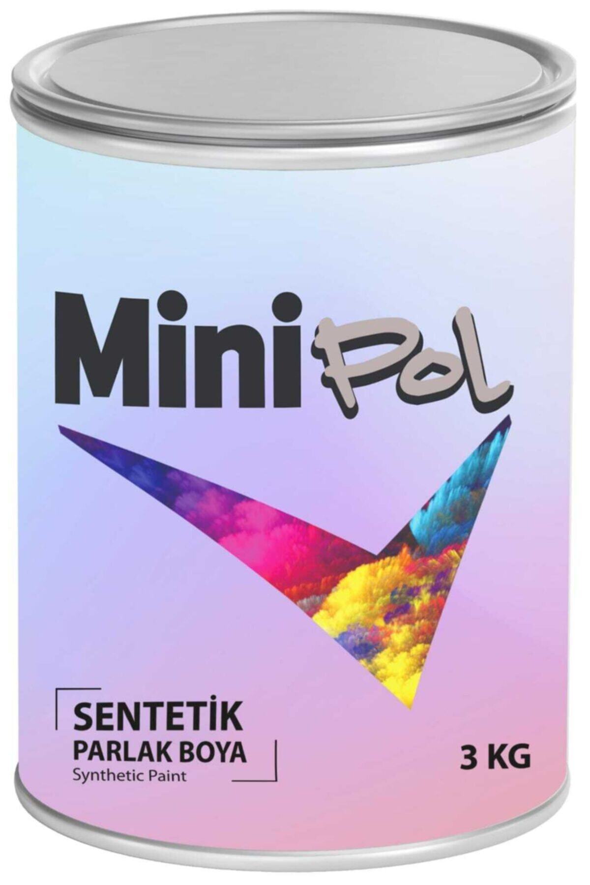 Minipol Parlak Sentetik Yağlı Ahşap, Metal, Duvar Boyası 3 Kg 2.5 Lt (kırmızı)