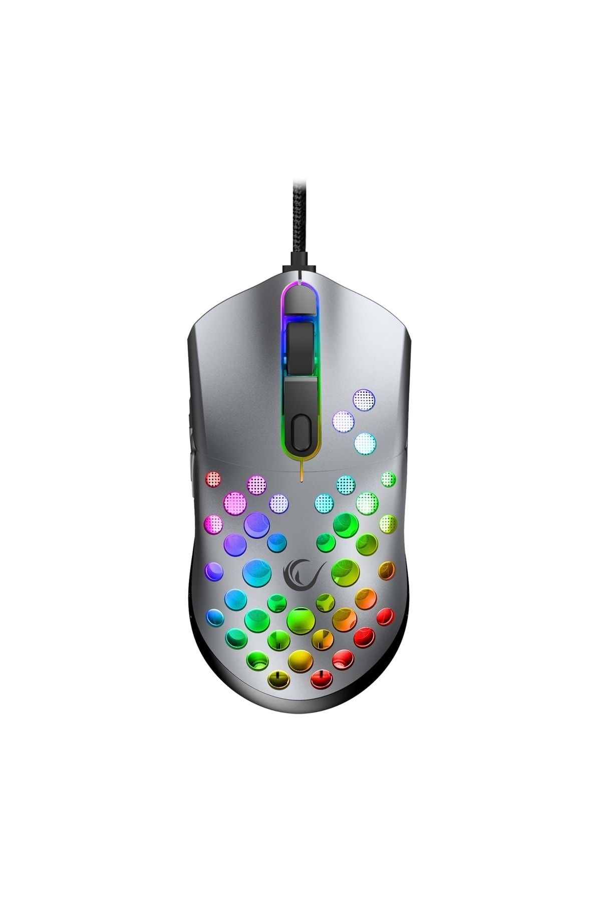 Rampage Smx-r66 Rocket Ultra Hafif Gümüş Rgb Ledli 12000dpi Gaming Oyuncu Mouse