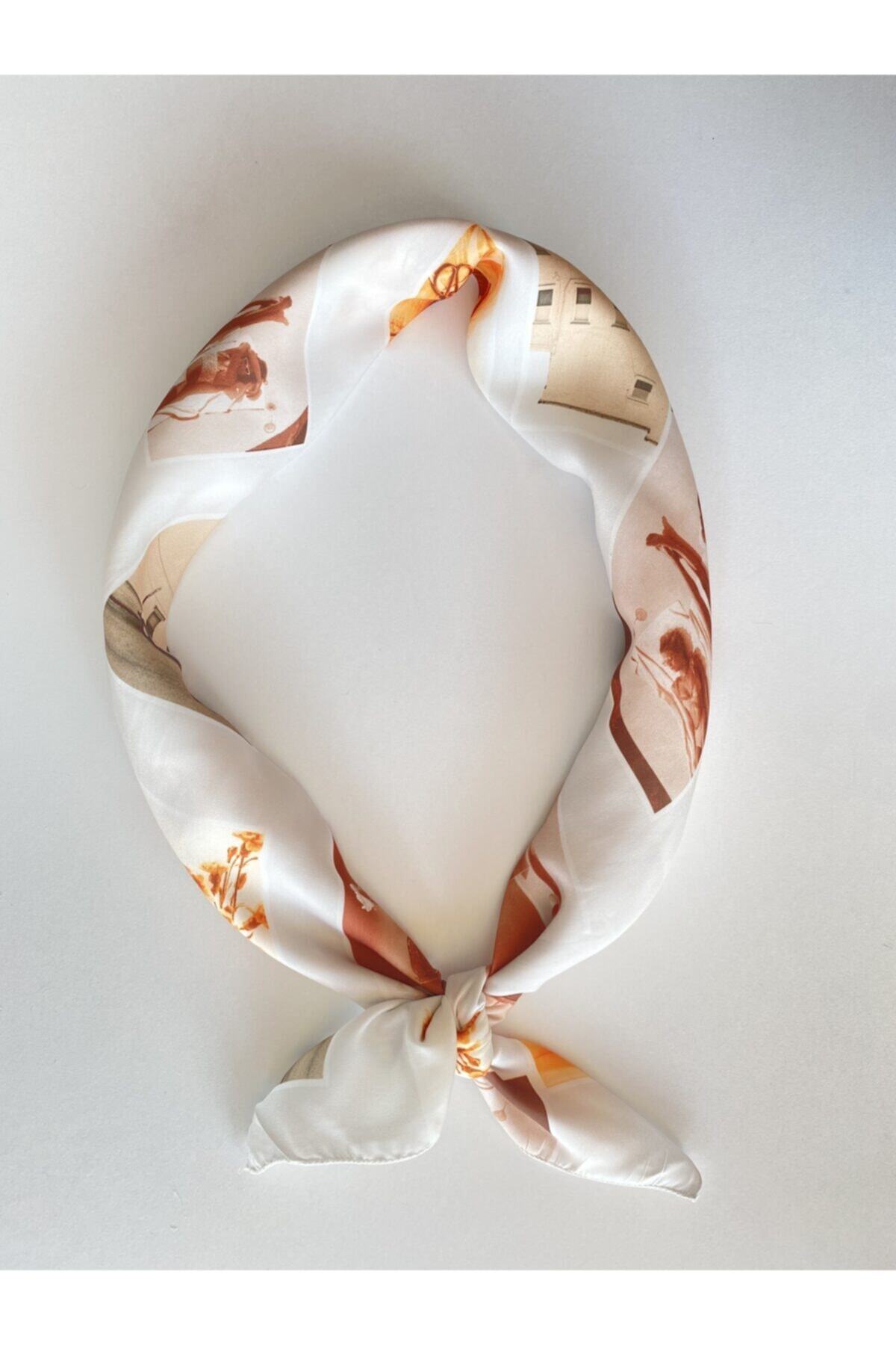 pistore Kadın Nostalji Desenli Bandana Fular