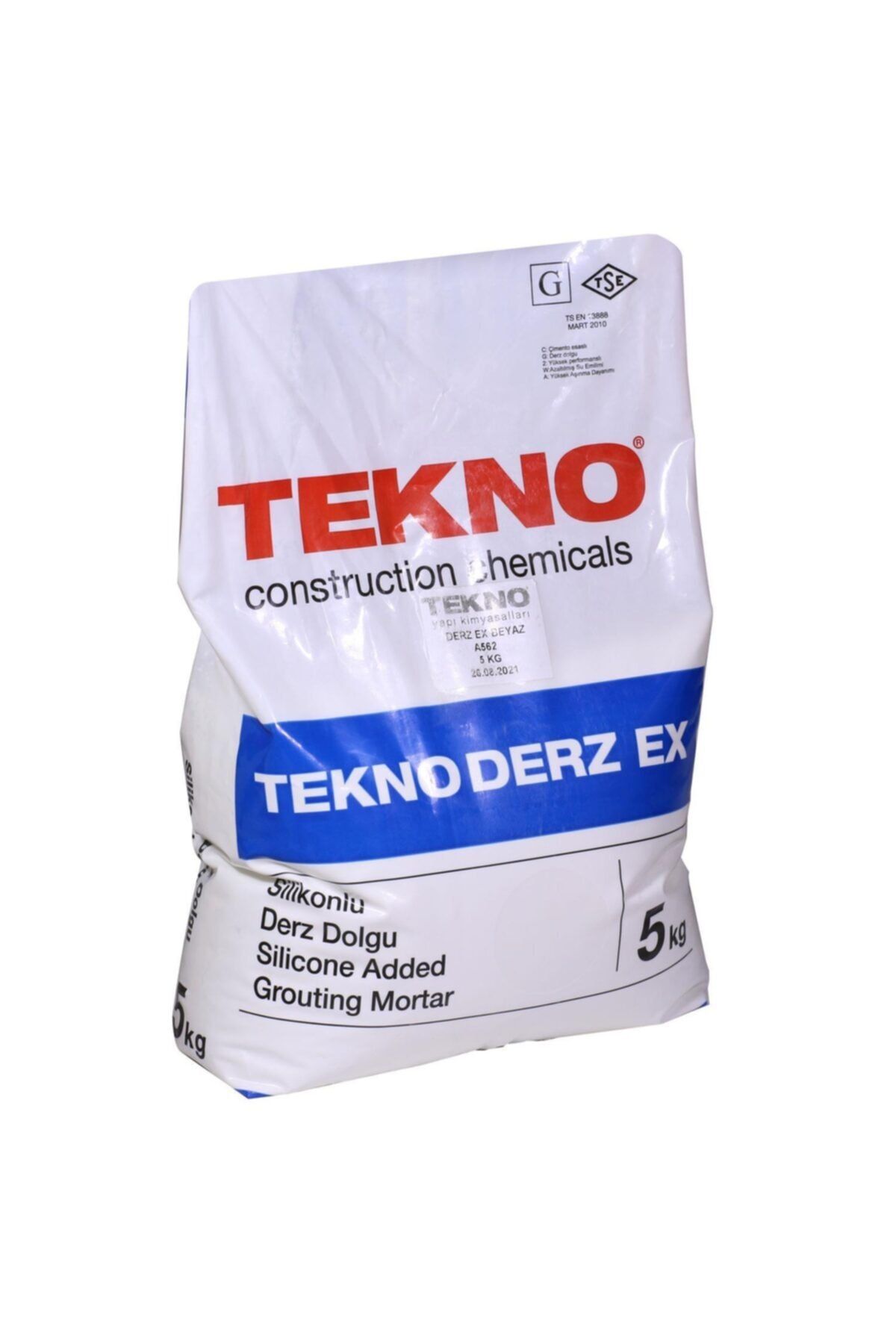 Badem10 Tekno Silikonlu Derz Dolgu Toz Harcı Beyaz 5 Kg