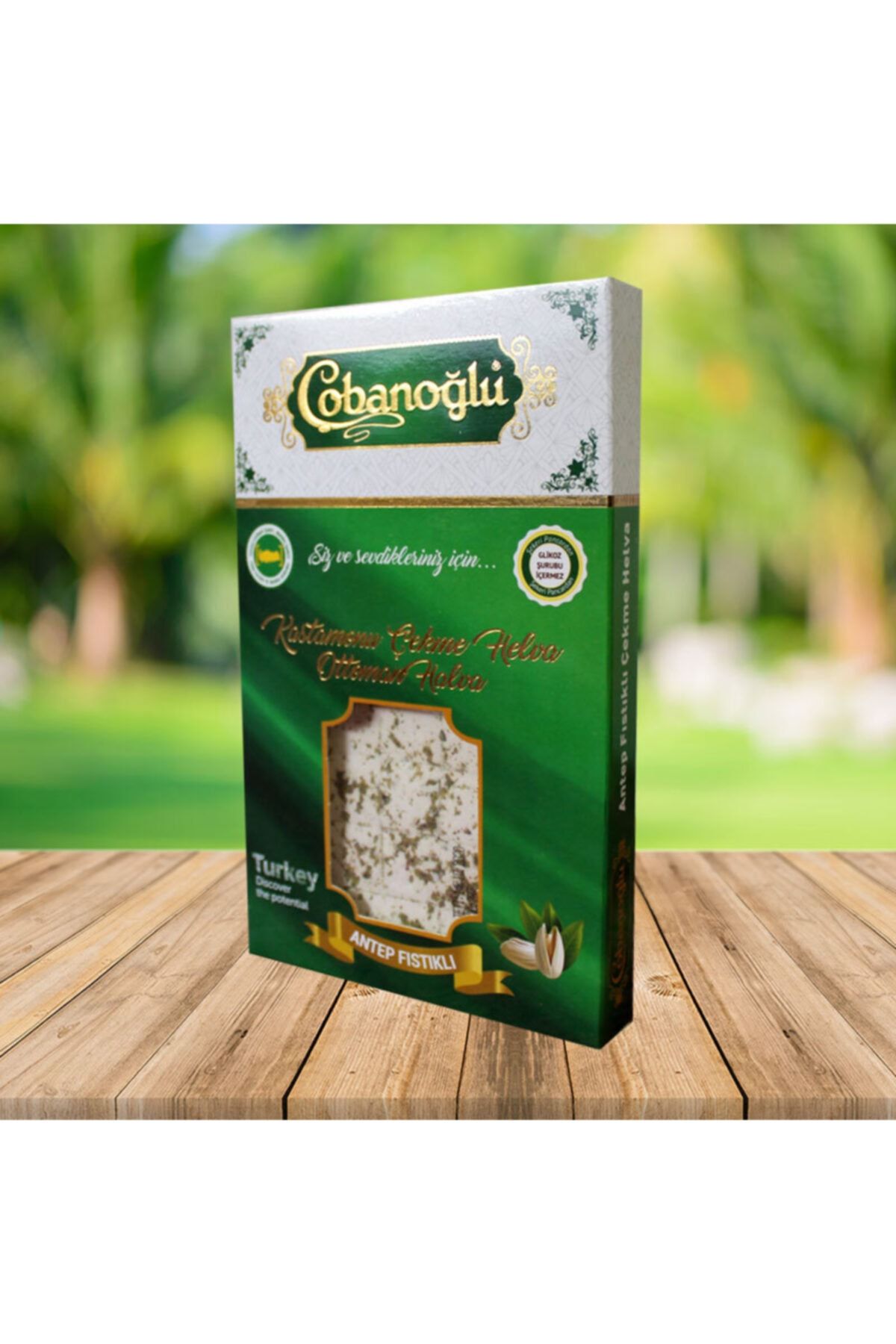 Çobanoğlu Çekme Helva 200 g Antep Fıstıklı Kastamonu Çekme Helvası Çobanoğlu