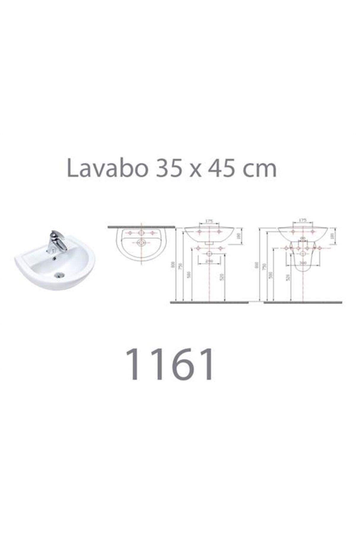 ALVİT Lavabo 35x45 Cm Delikli
