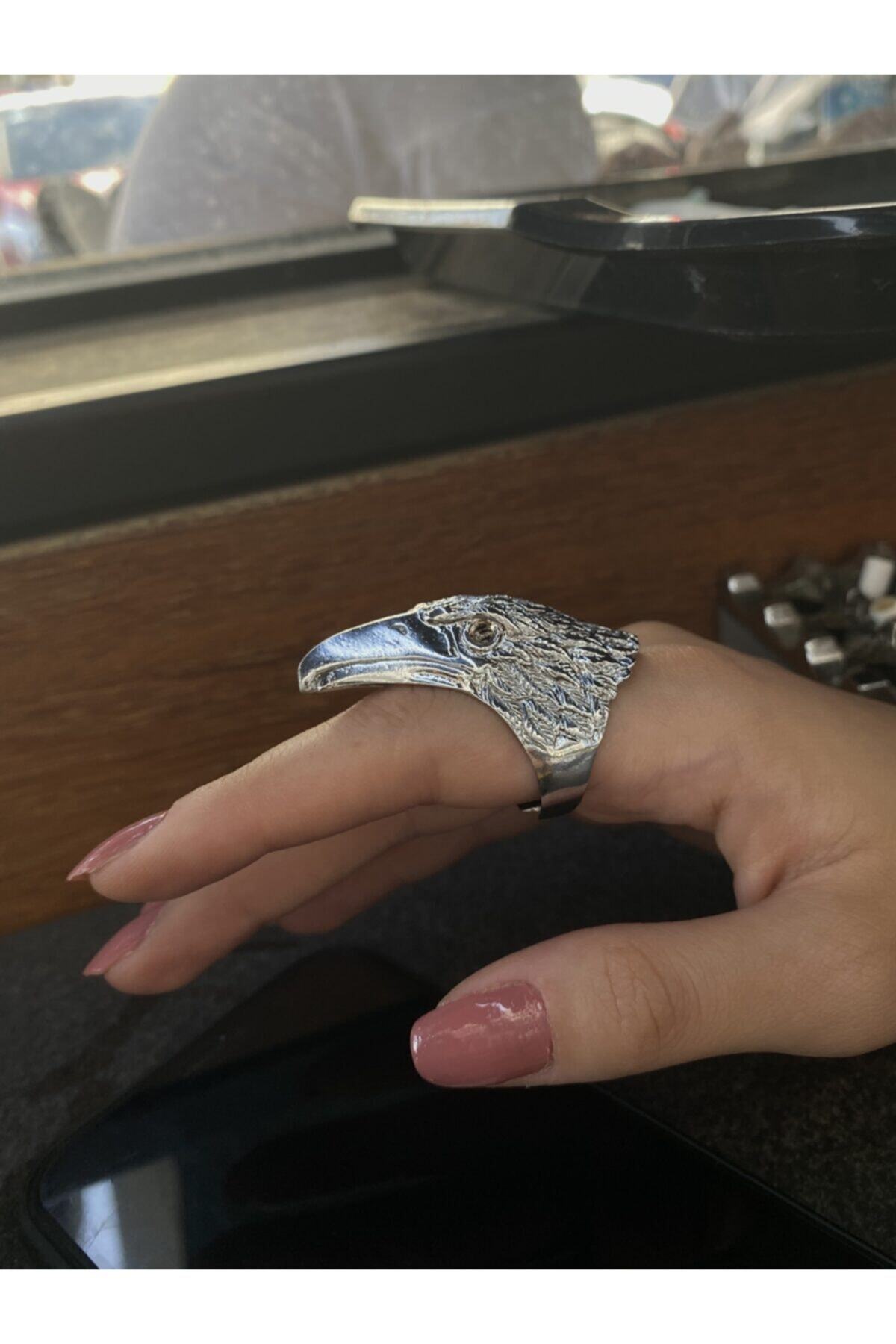 34528 Chain Crow Gümüş Renk Yüzük