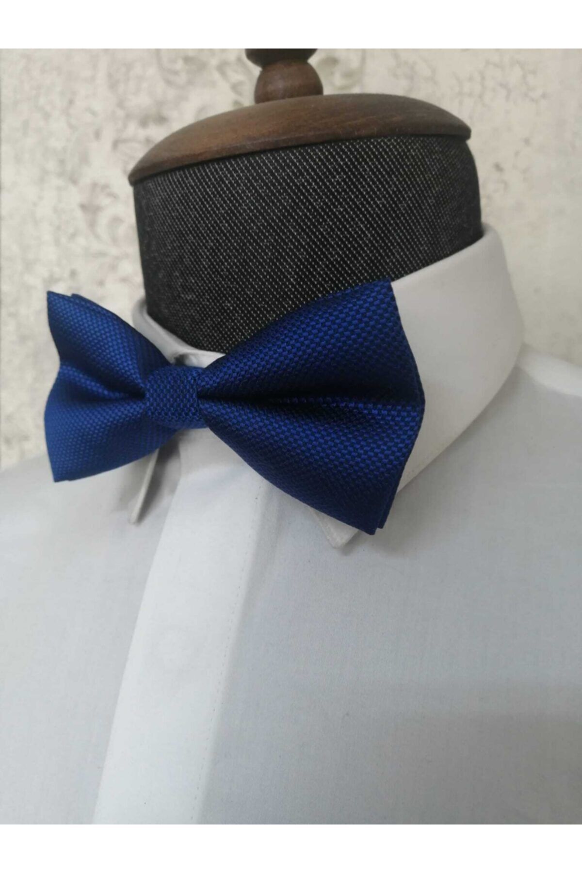 Yage Unisex Kendinden Desenli Mavi Papyon