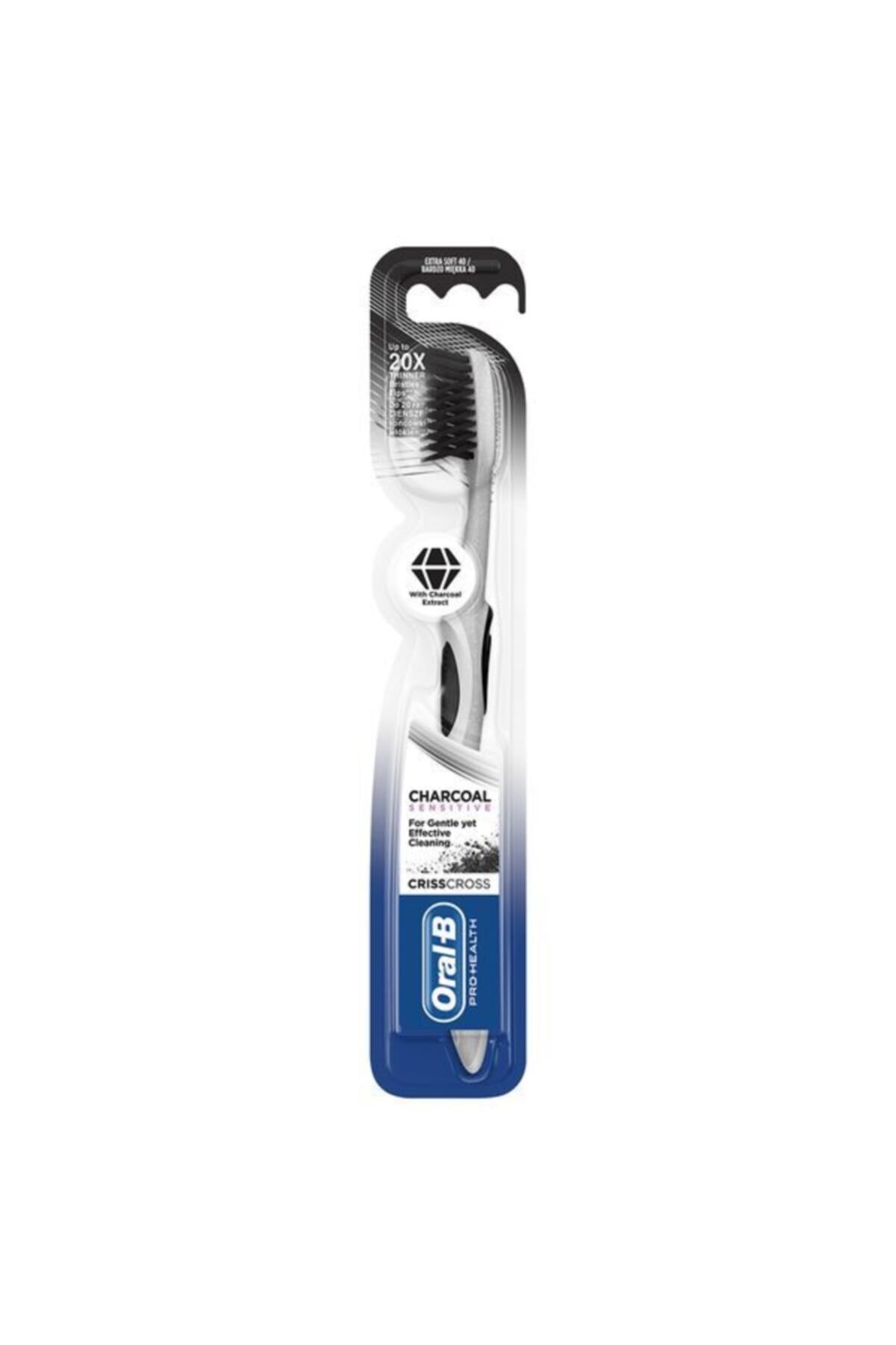 OralB Oral B Pro Healt Charcoal Sensitive Extra Soft Diş Fırçası Crıss Cross