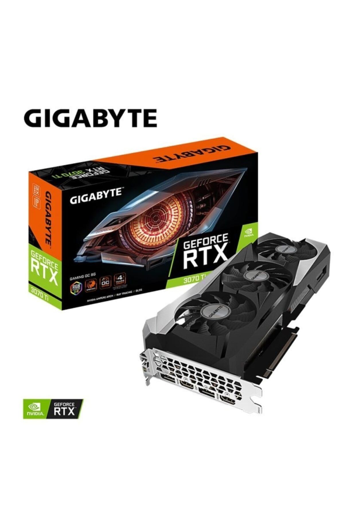 EvimShopping Gıgabyte Rtx3070ti 8gb Gamıng Oc Gv-n307tgamıng Oc-8gd Gddr6x 256bit Hdmı Dp Pcıe 16x V4.0