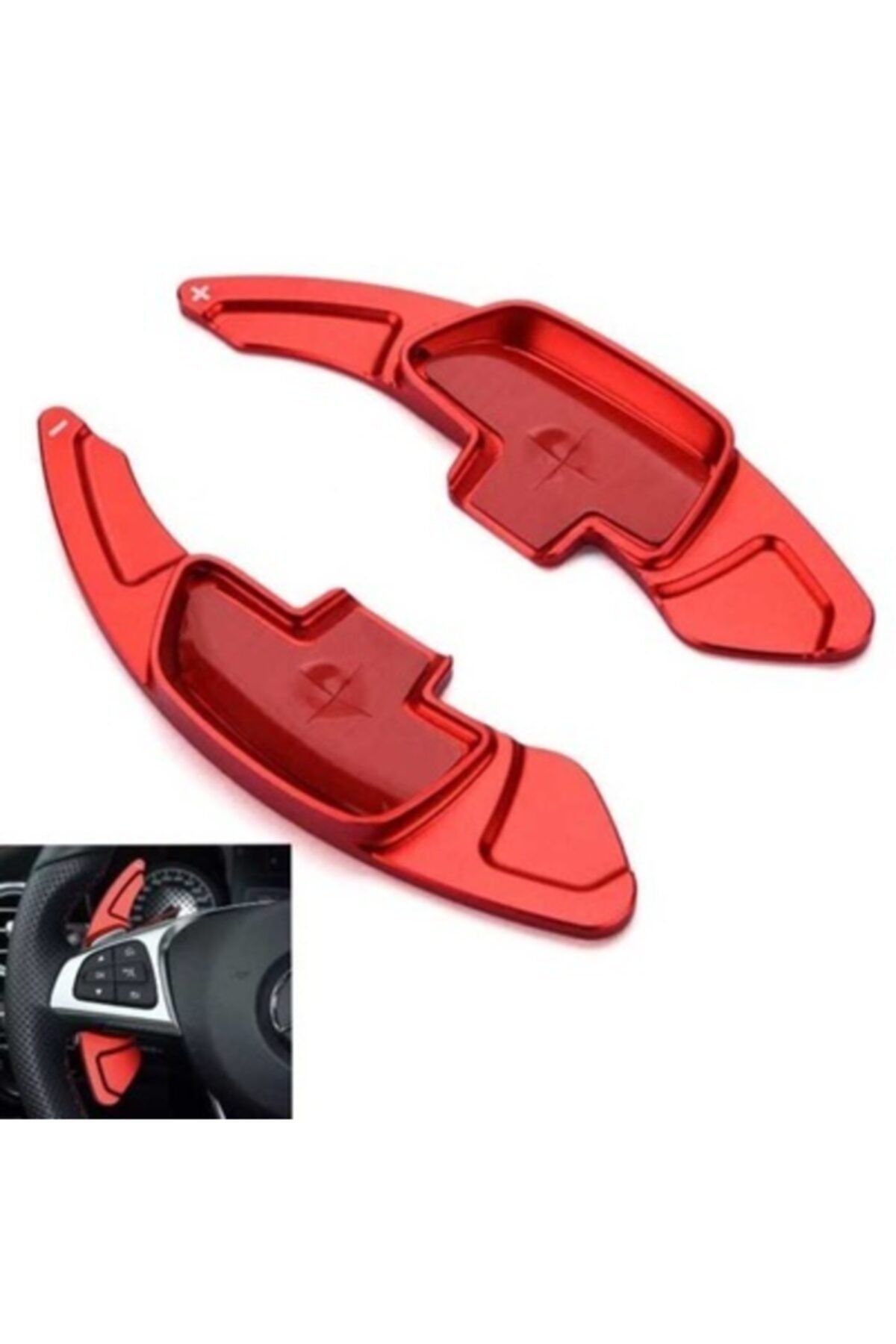 OEM Mercedes-benz W117 Cla Serisi Direksiyon F1 Kulakcık Kırmızı Paddle Shift Metal