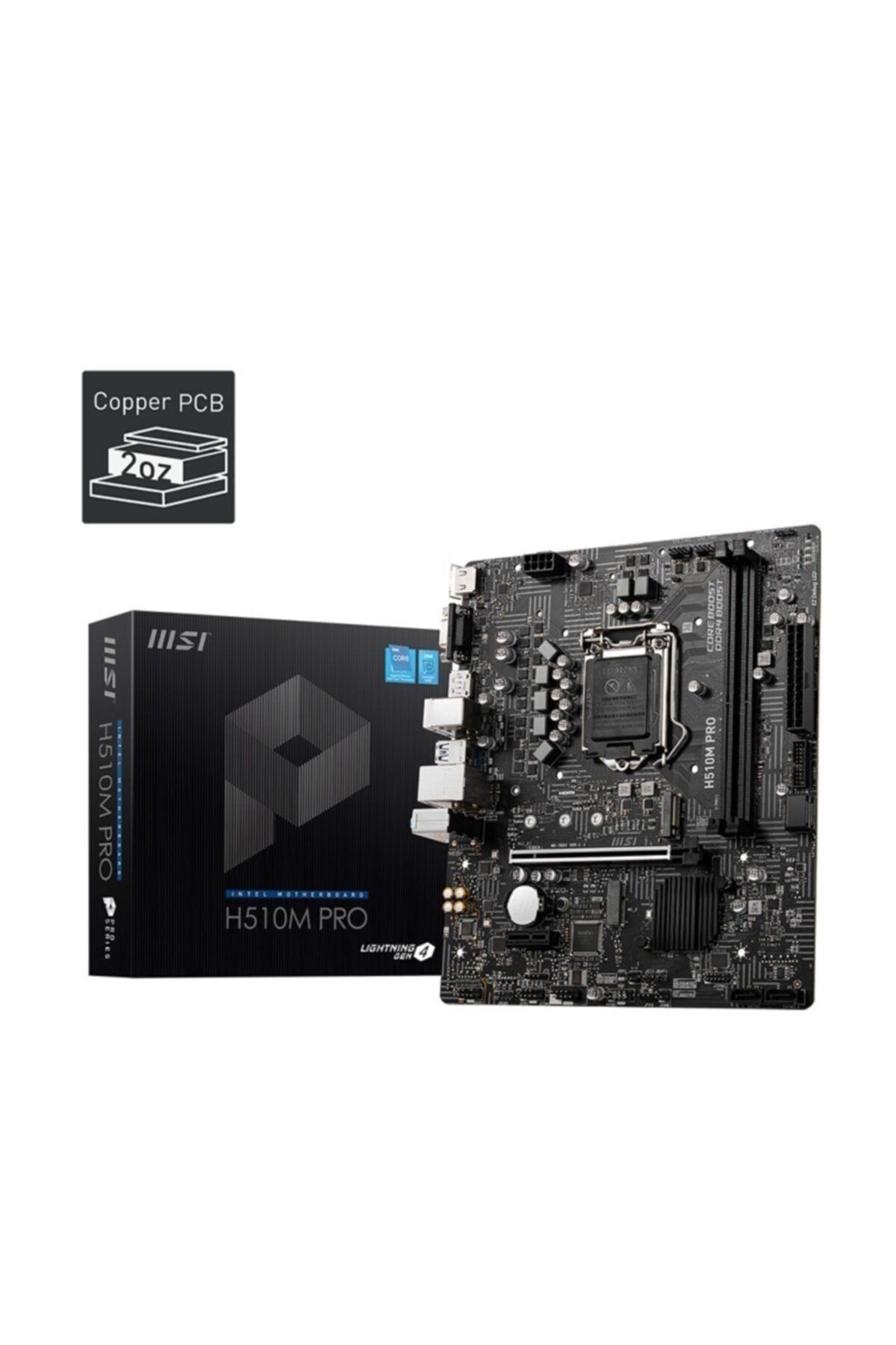EvimShopping Msı H510m Pro Ddr4 M2 Pcıe Nvme Hdmı Pcıe 16x V4.0 1200p Matx