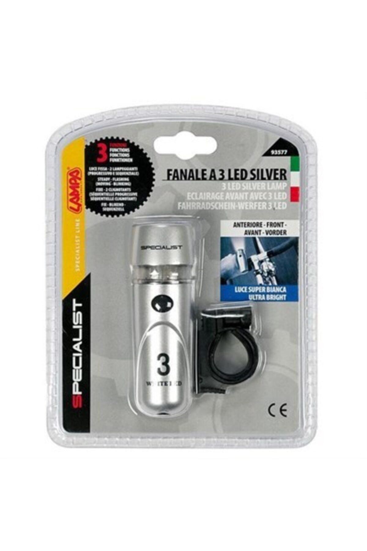 Lampa Bisiklet 3 Fonksiyonlu Süper 3 Led Lamba 93577