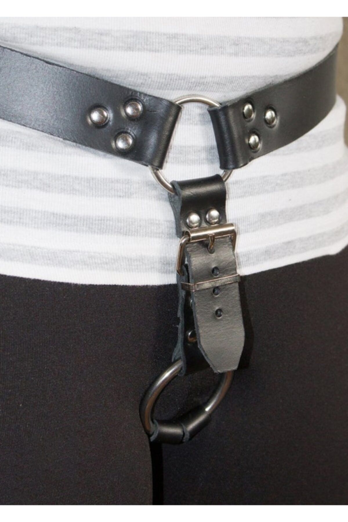 The She Deri İç Giyim Erkek Özel Bölge Deri Harness Apftm25