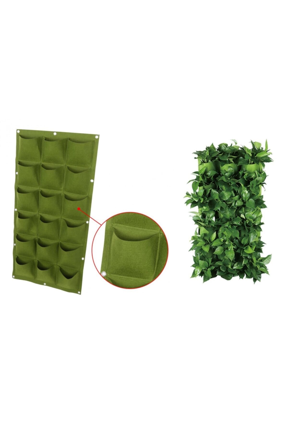 pro ithalat Keçe Saksı - Keçe Duvar Saksısı 18 Gözlü