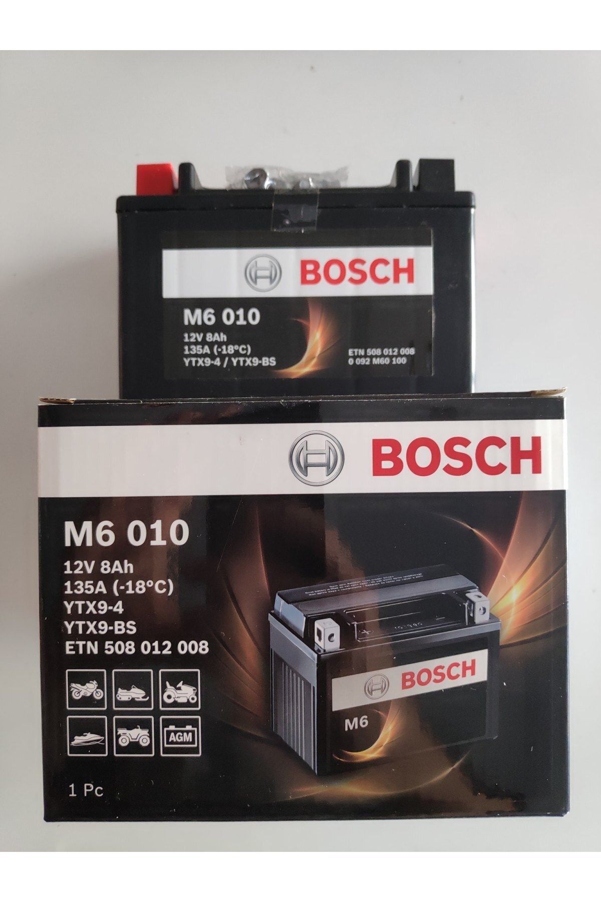 Bosch M6010 Sym Hd125 2010 - 2011 Ytx9-bs Motosiklet Akü