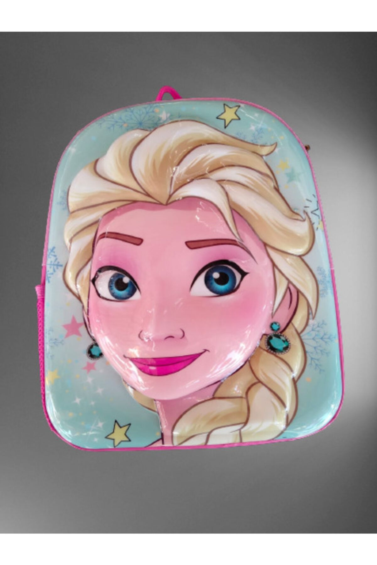 Muhtelif Elsa Model Kabartmalı Anaokul Çantası
