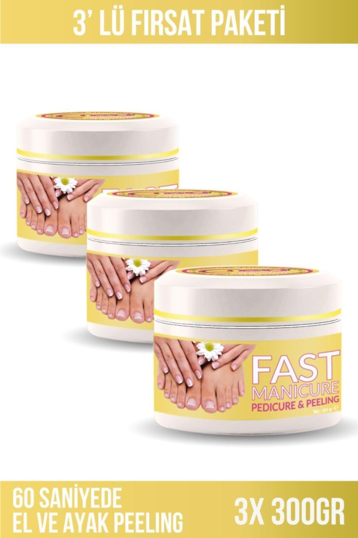RC COSMETİCS 60 Saniyede Kolay Manikür& Pedikür Peeling 300gr* 3 Adet