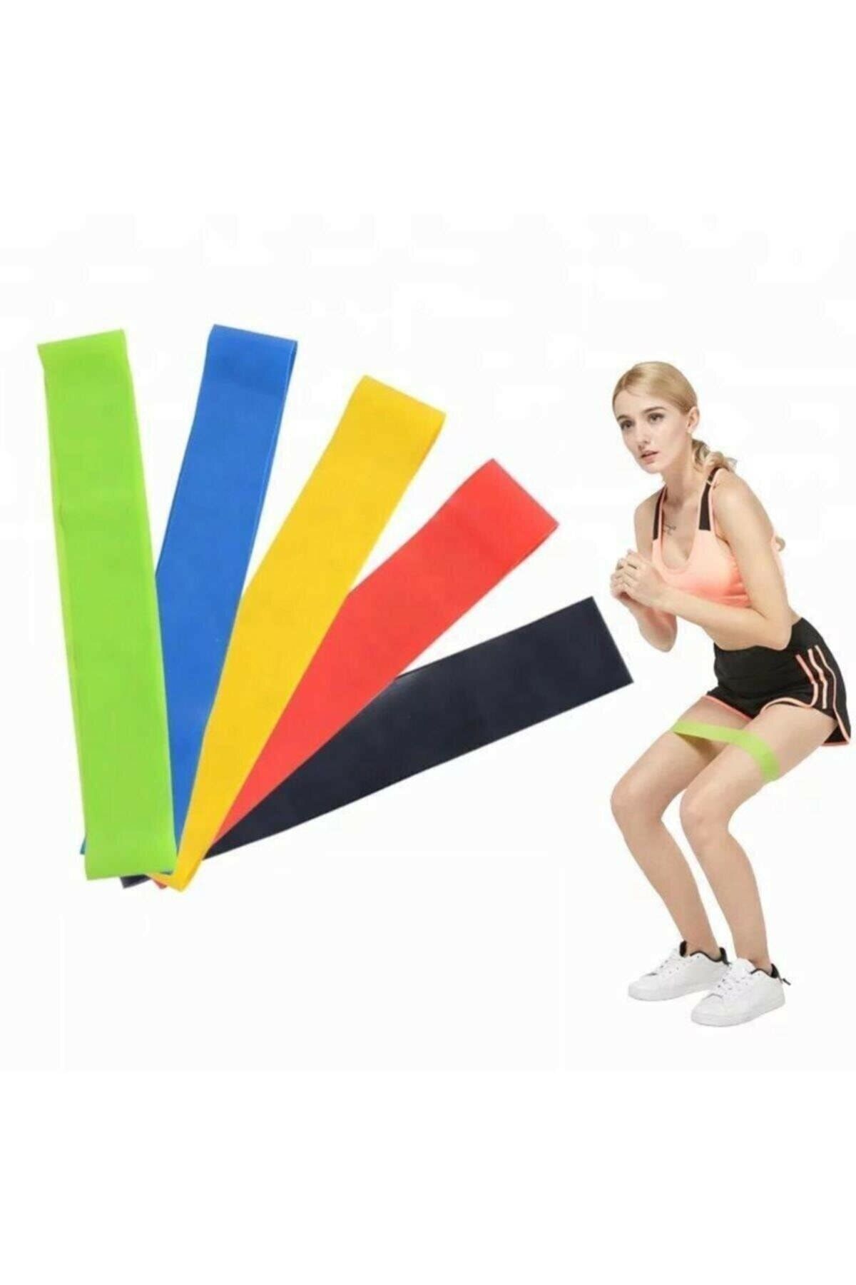 epazzar Pilates Squat Aerobik Direnç Lastiği 5 Li Paket