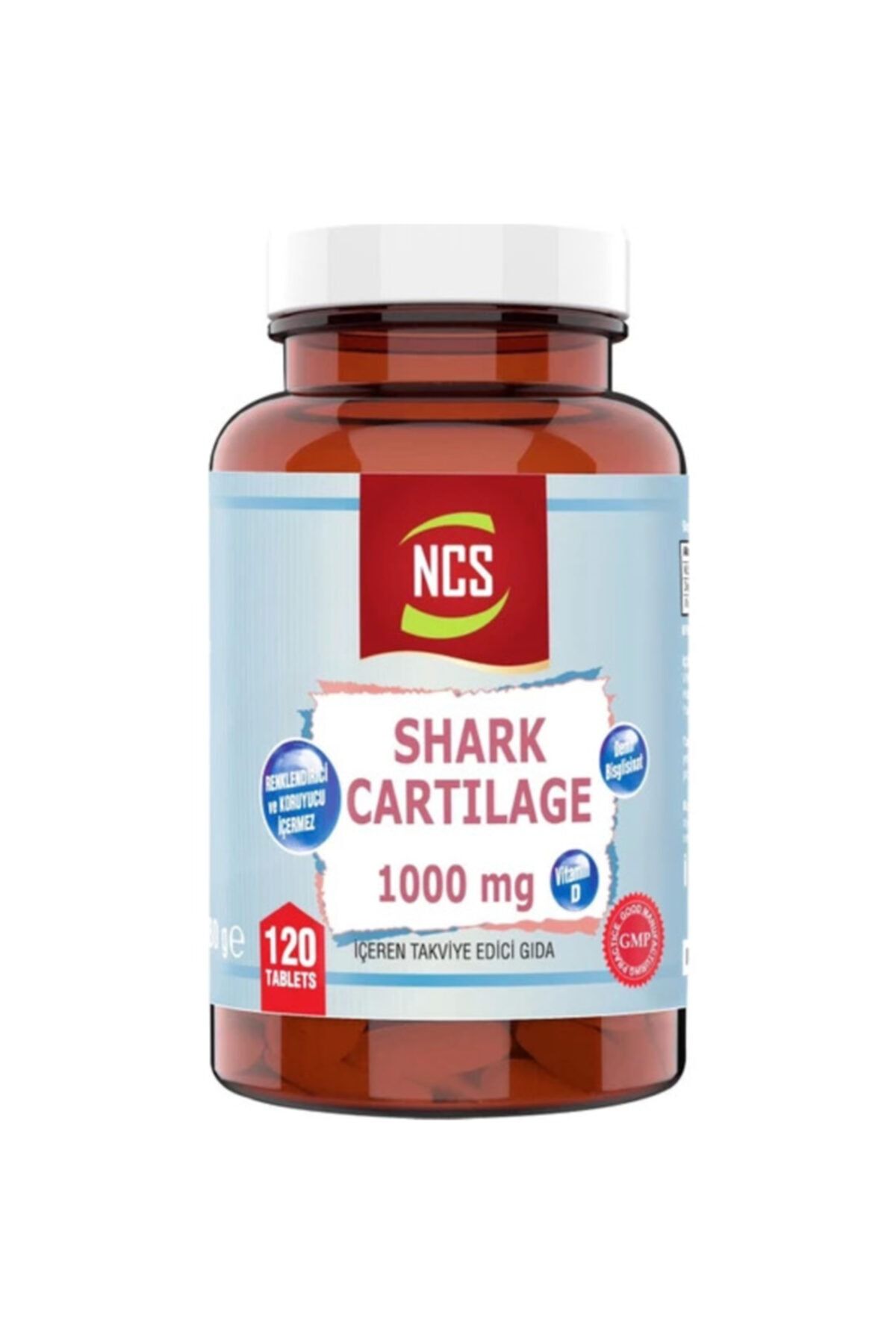 NCS Vitamin D3 Iron Shark Cartilage Köpek Balığı Kıkırdağı 1000 mg 120 Tablet