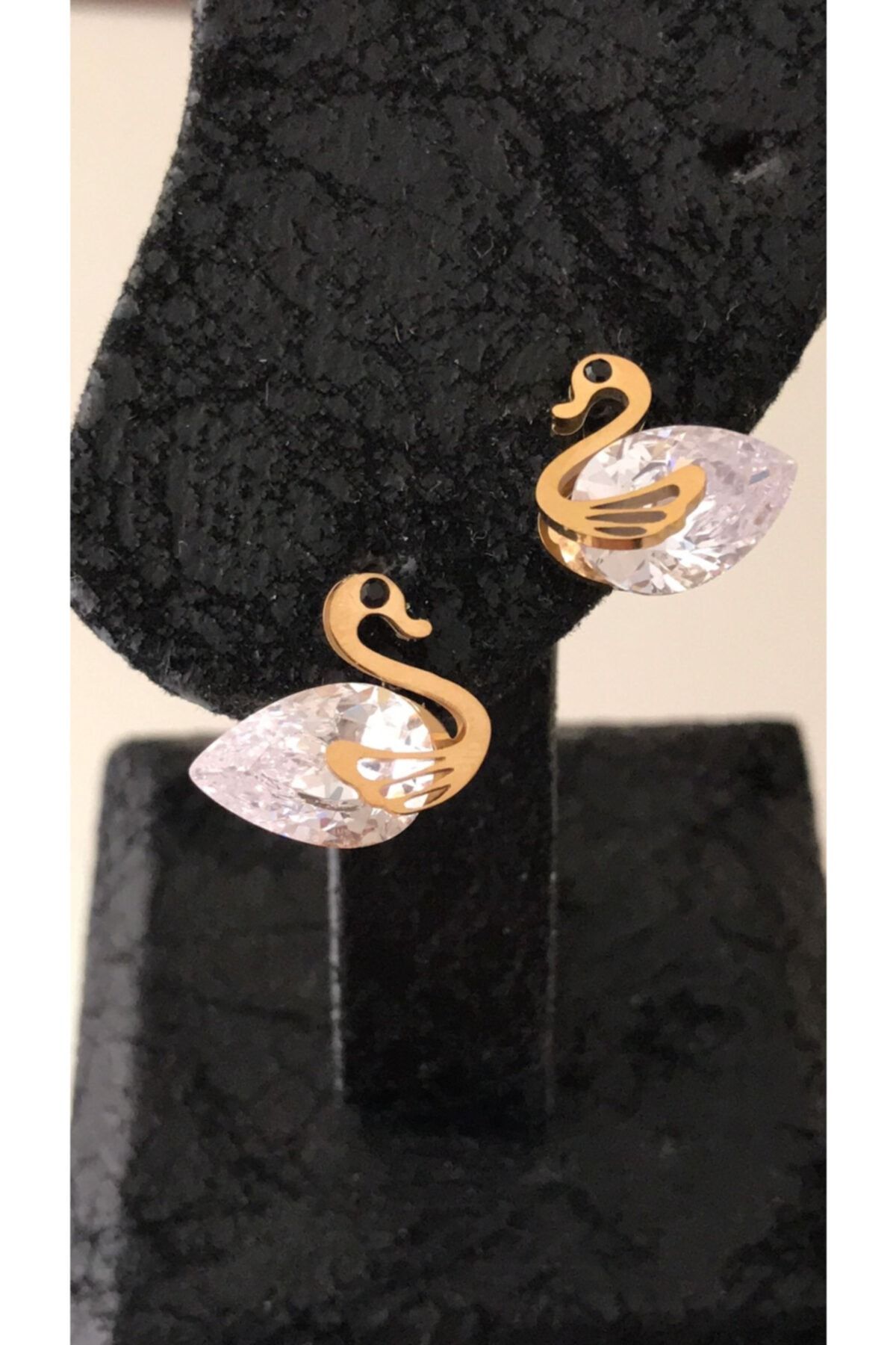Opia JEWELRY Taşlı Kuğu Küpe