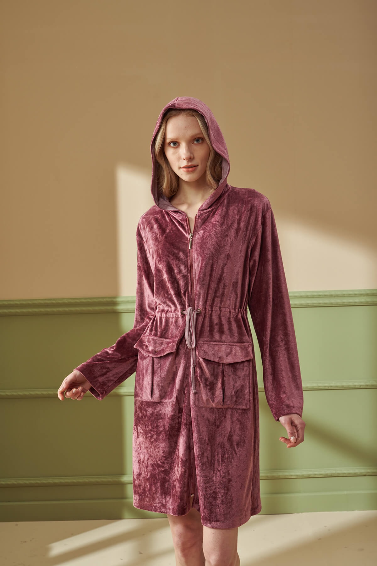 Feyza Kadın Kadife Sabahlık