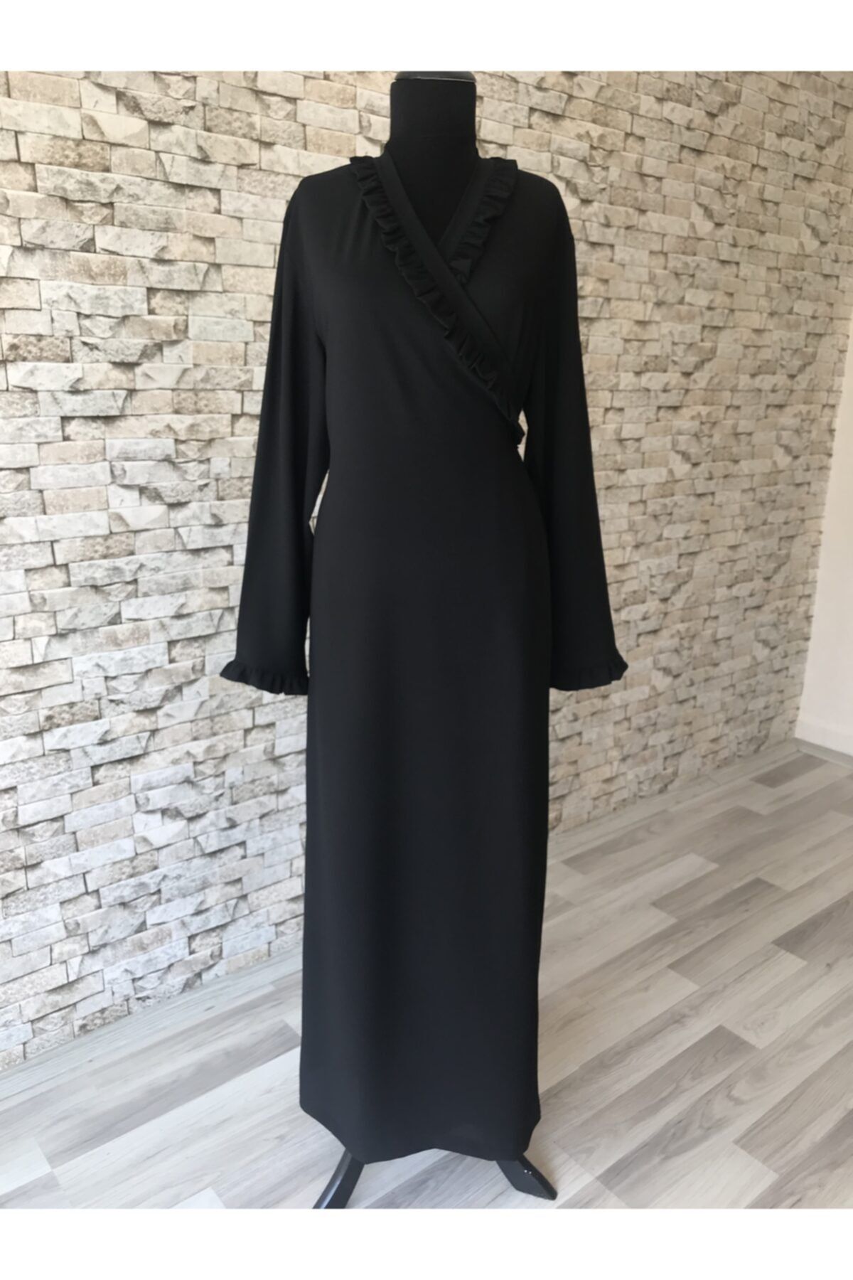 me like home Siyah Namaz Elbisesi