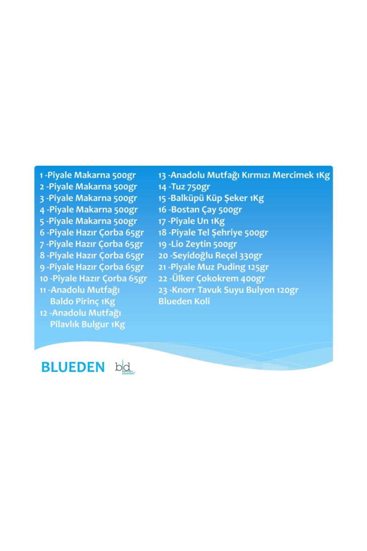 Blueden Ramazan Erzak Kumanya Yardım Gıda Paketi Paketi 23 Parça 139 Nolu Paket