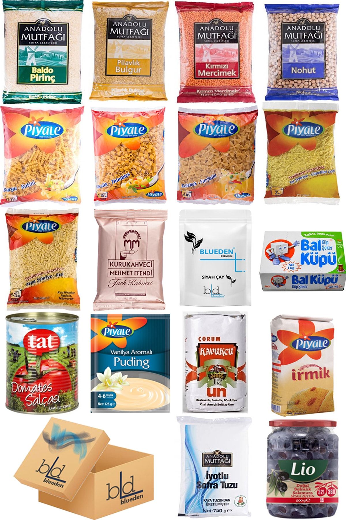 Blueden Ramazan Erzak Paketi 18 Parça 101 Nolu Paket