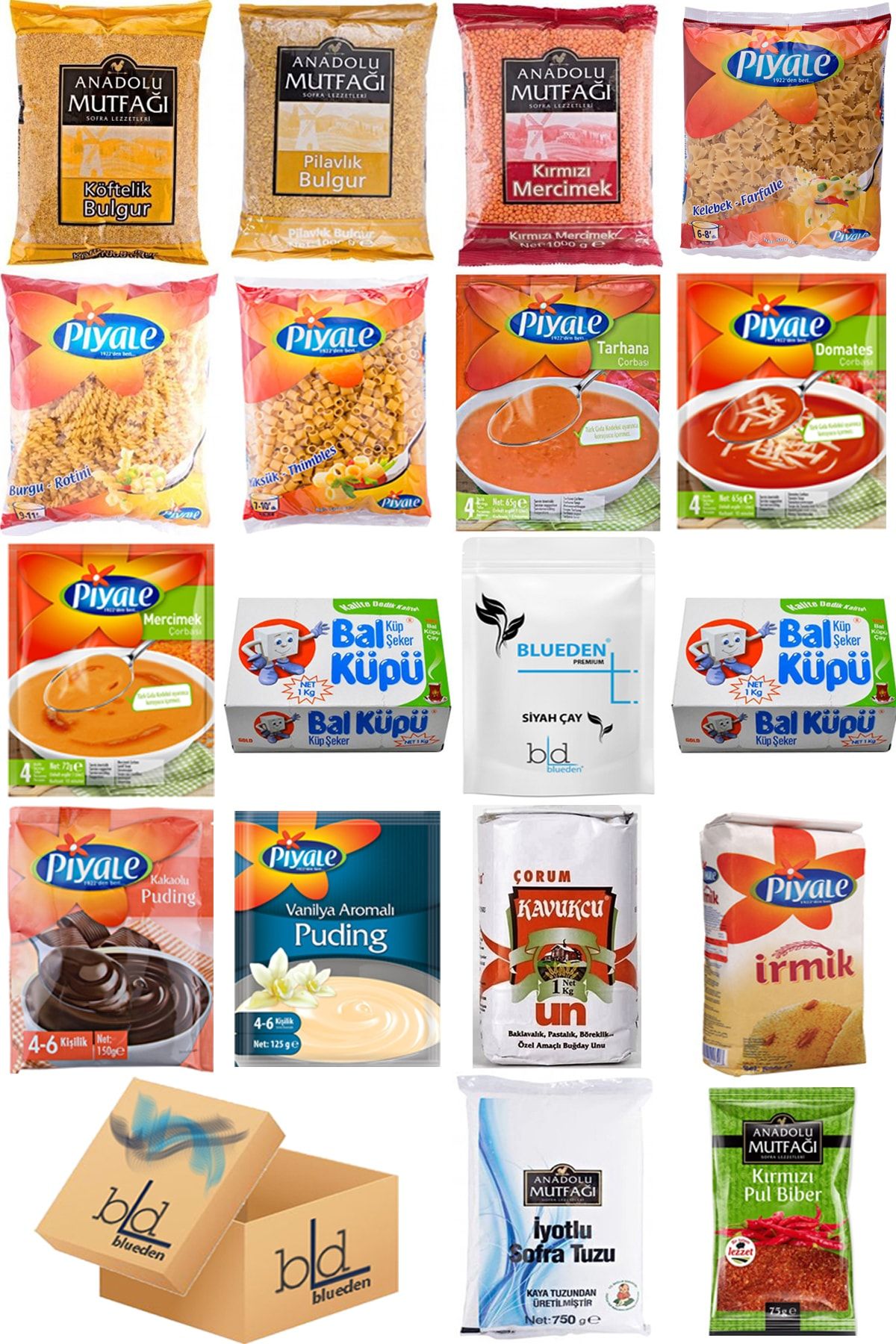 Blueden Kumanya Yardım Hediye Paketi 18 Parça 122 Nolu Paket