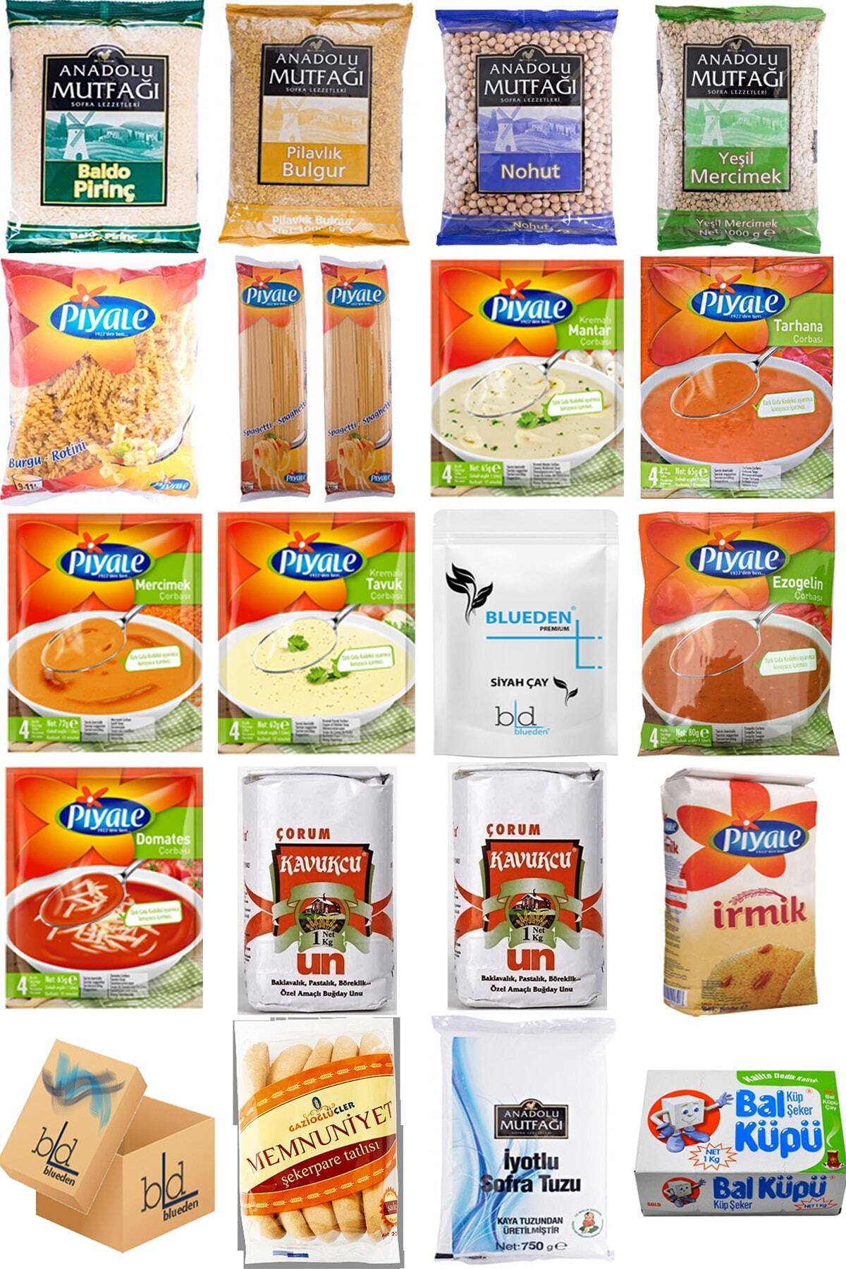Blueden Yardım Hediye Kumanya Paketi 20 Parça 125 Nolu Paket