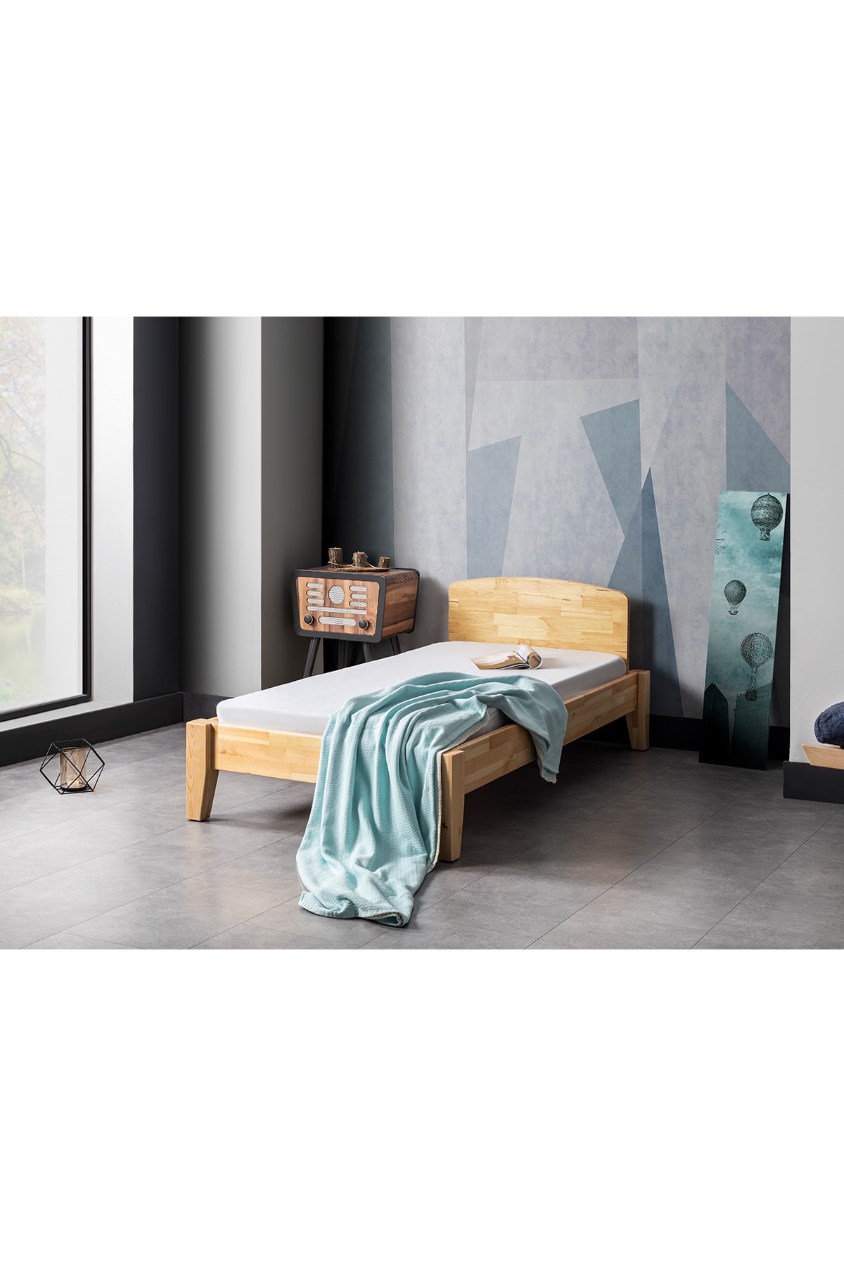 Ahşap Center Ahşap Yatak Doğal Ağaç