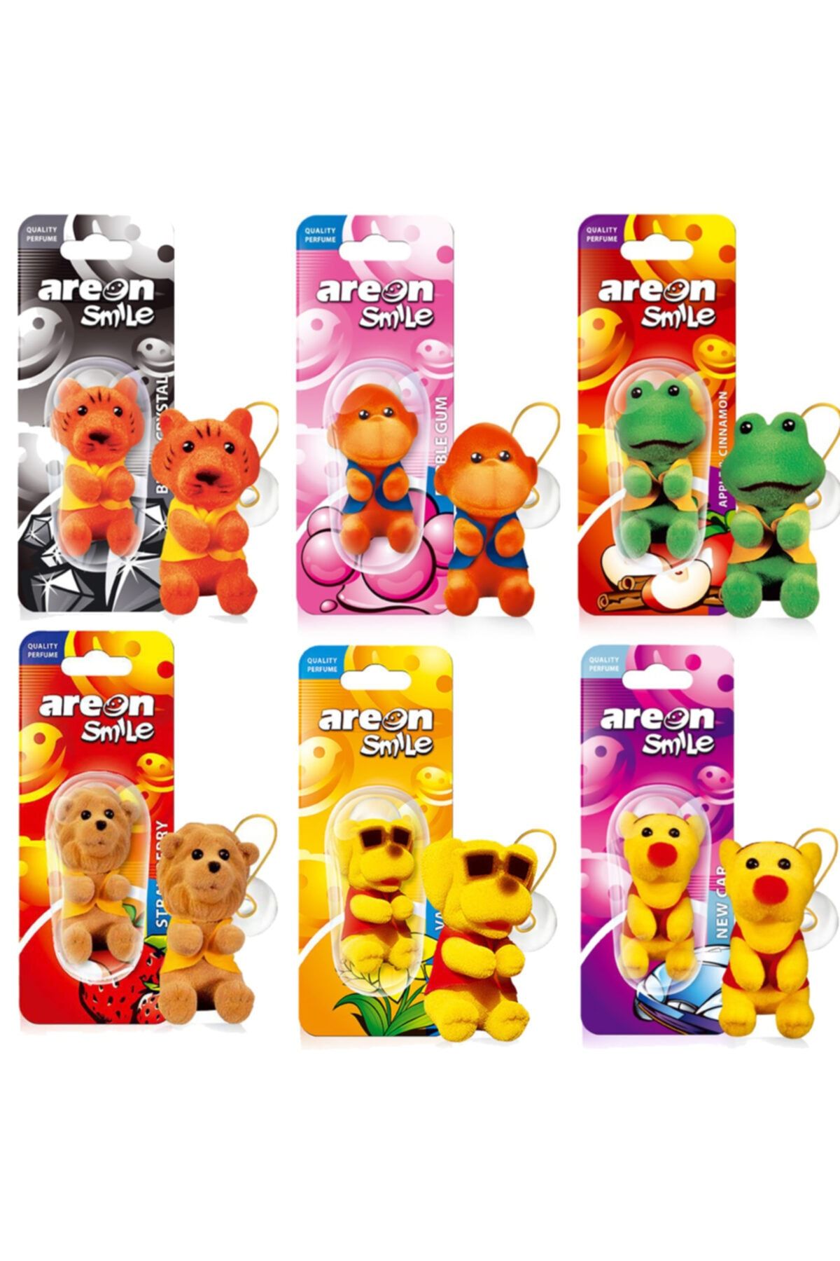 Areon Smıle Figürlü Koku 6'lı Set