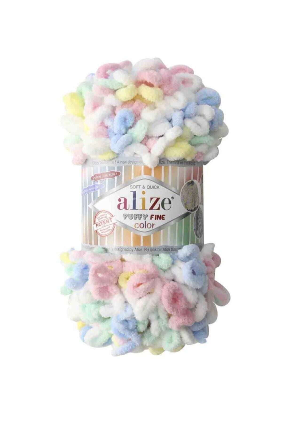 Alize 5 Adet Puffy Fine Color El Örgü Ipi Ipliği Renk Kodu 5949