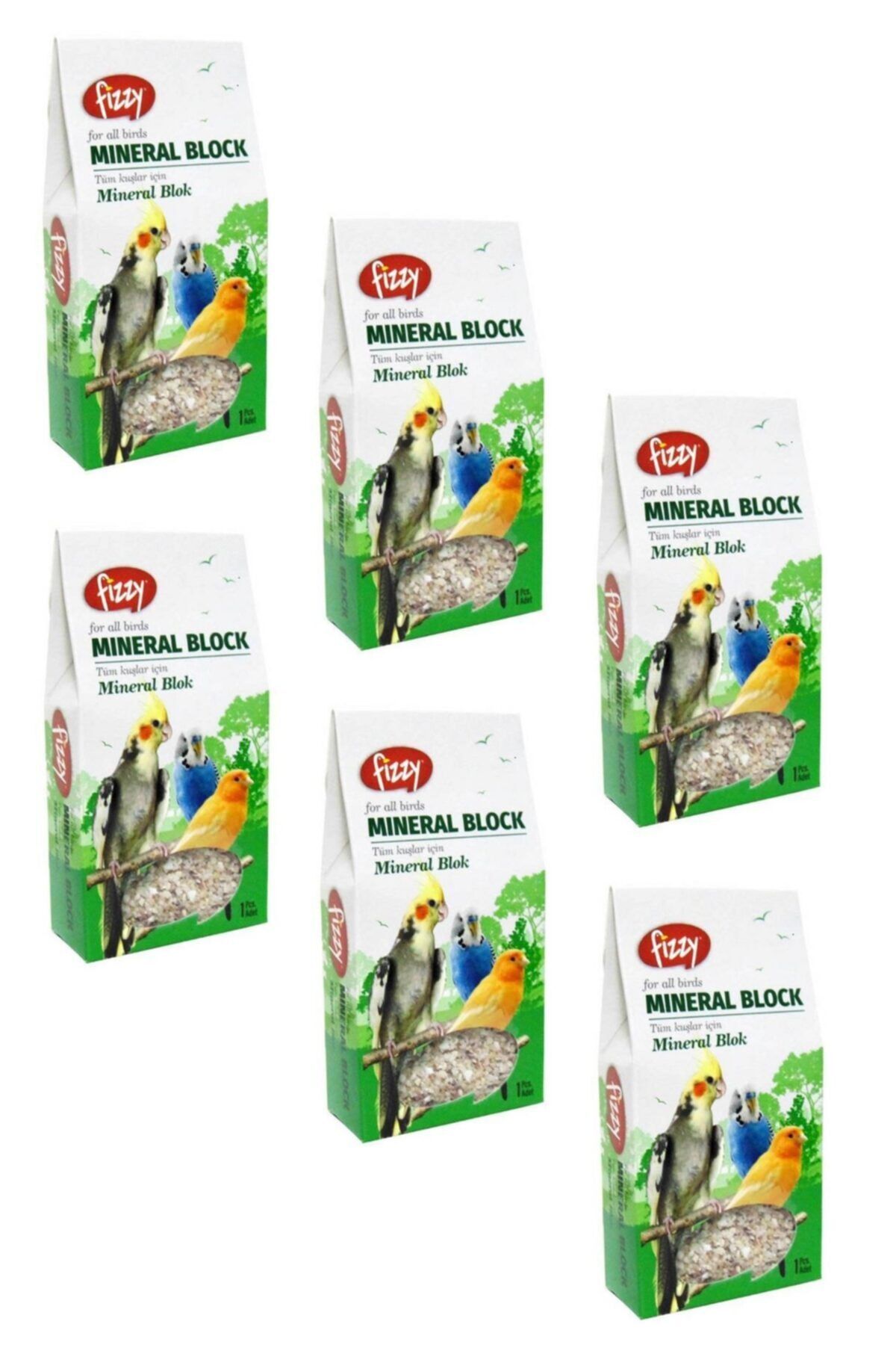 Fizzy Kuş Mineral Blok Gaga Taşı 6 Adet