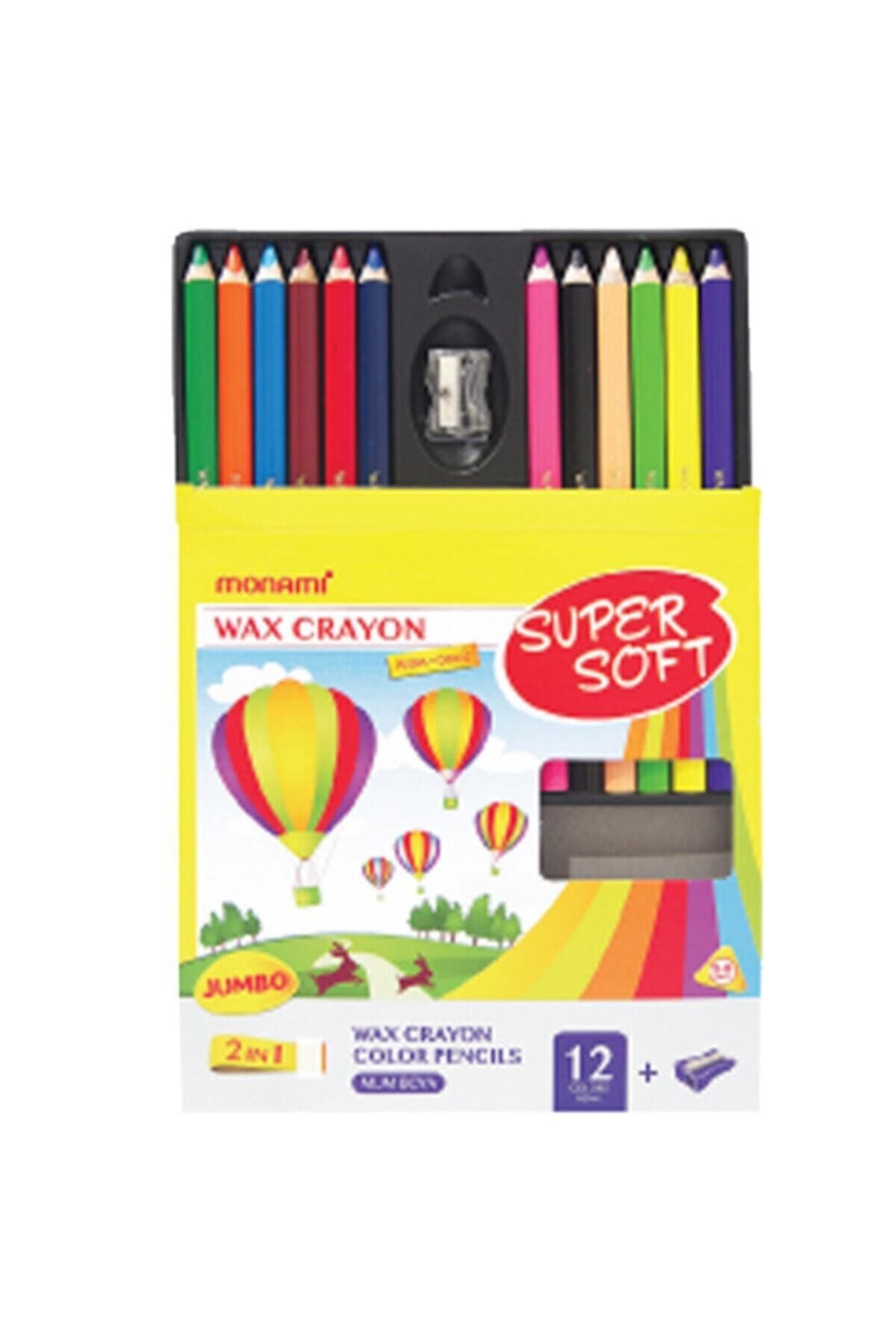 Monami 12 Renk Boya Kalemi Soft Mum Boya