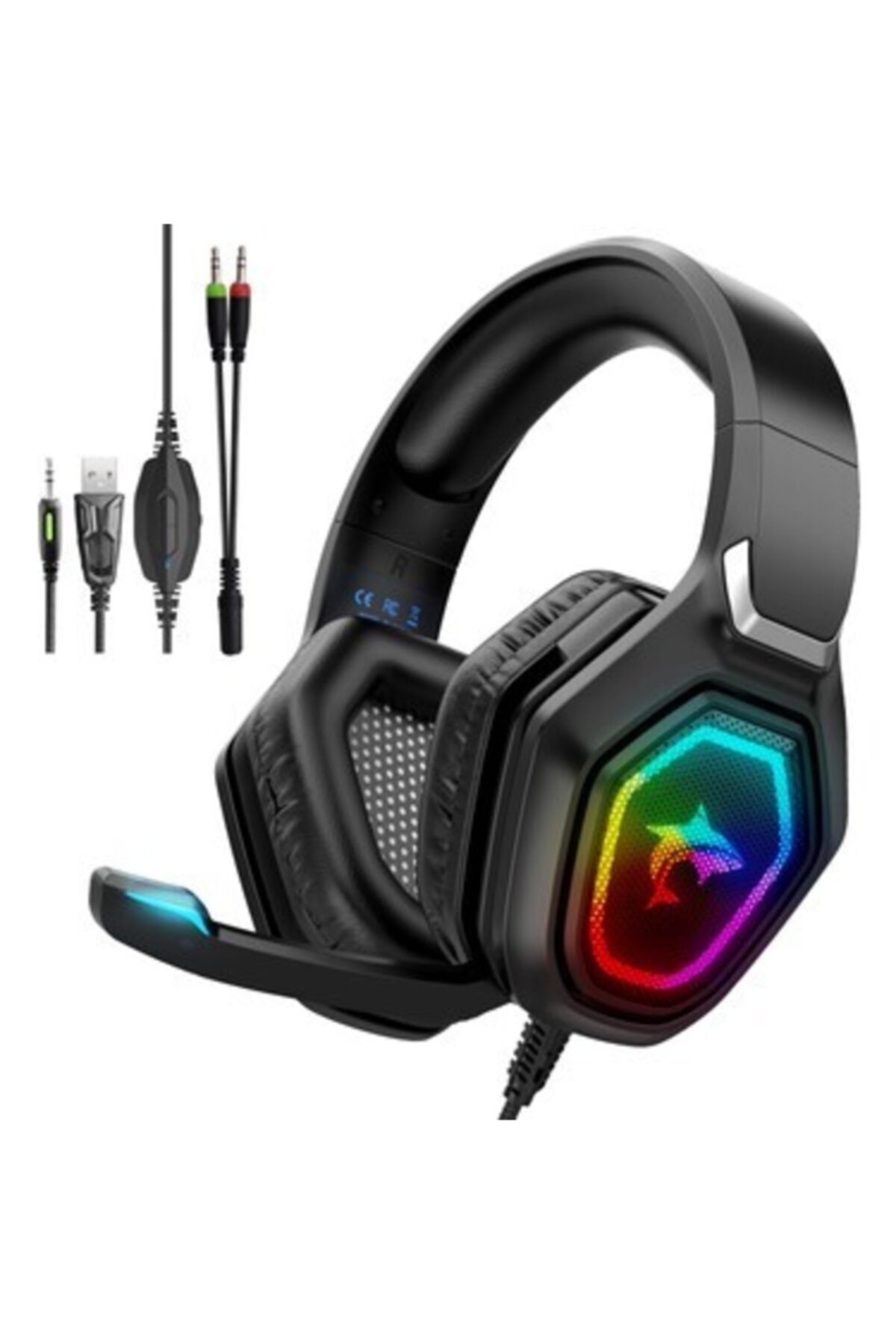 JUNGLEE Profesyonel Oyuncu Kulaklığı Gaming Headset Mikrofonlu Rgb Led Işıklı Oyun Kulaklık