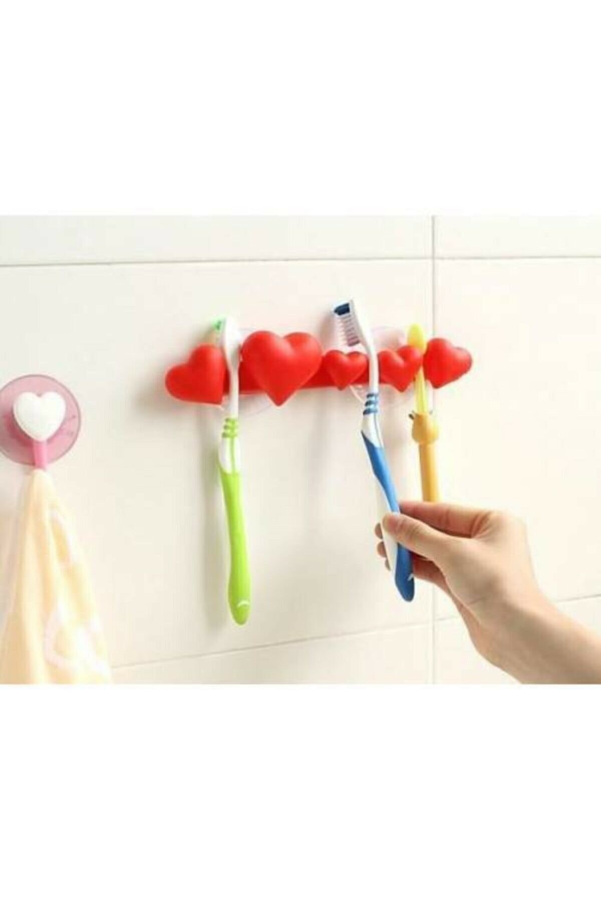 yakpen Diş Fırçası Askısı Kalp Şeklinde