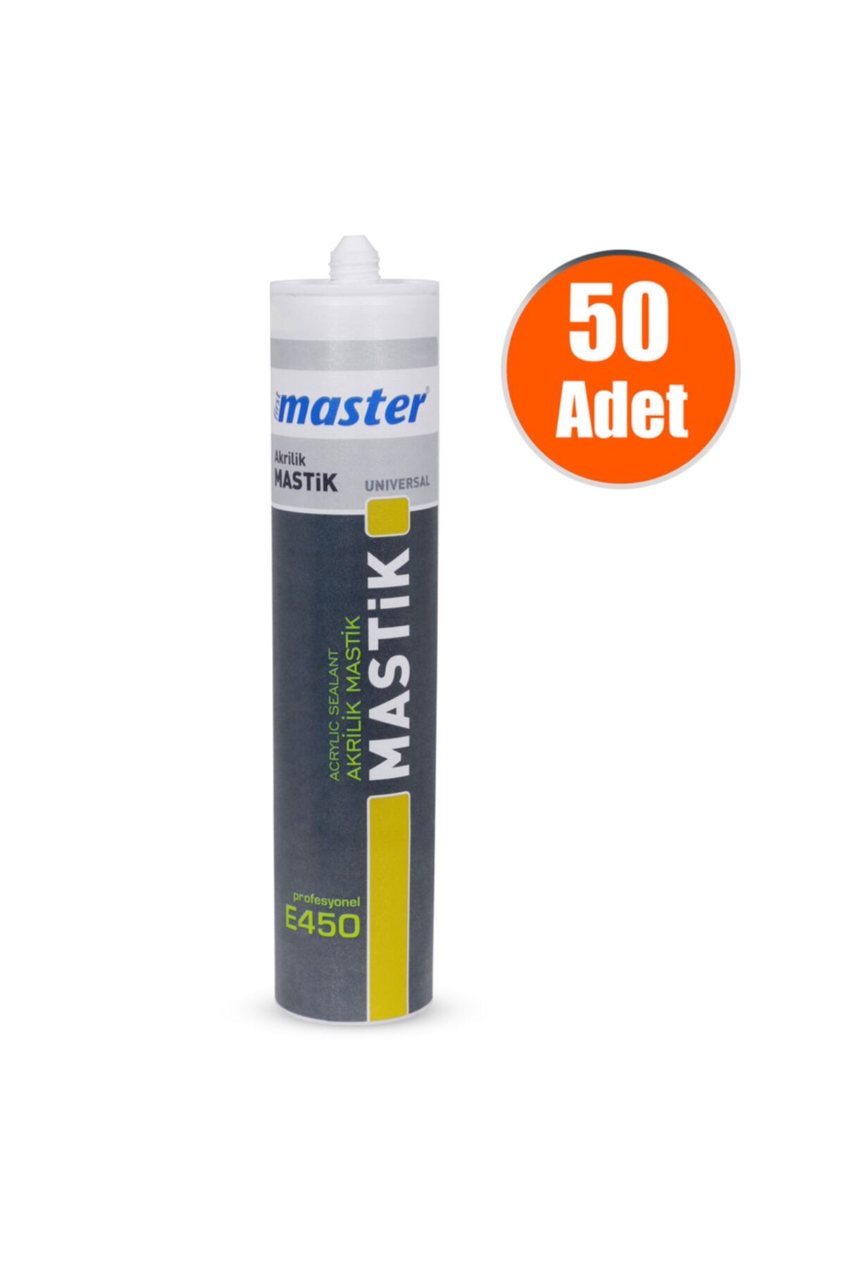 Badem10 Gri Master Profesyonel Silikonize Akrilik Mastik (e450) 450 Gr-50 Adet