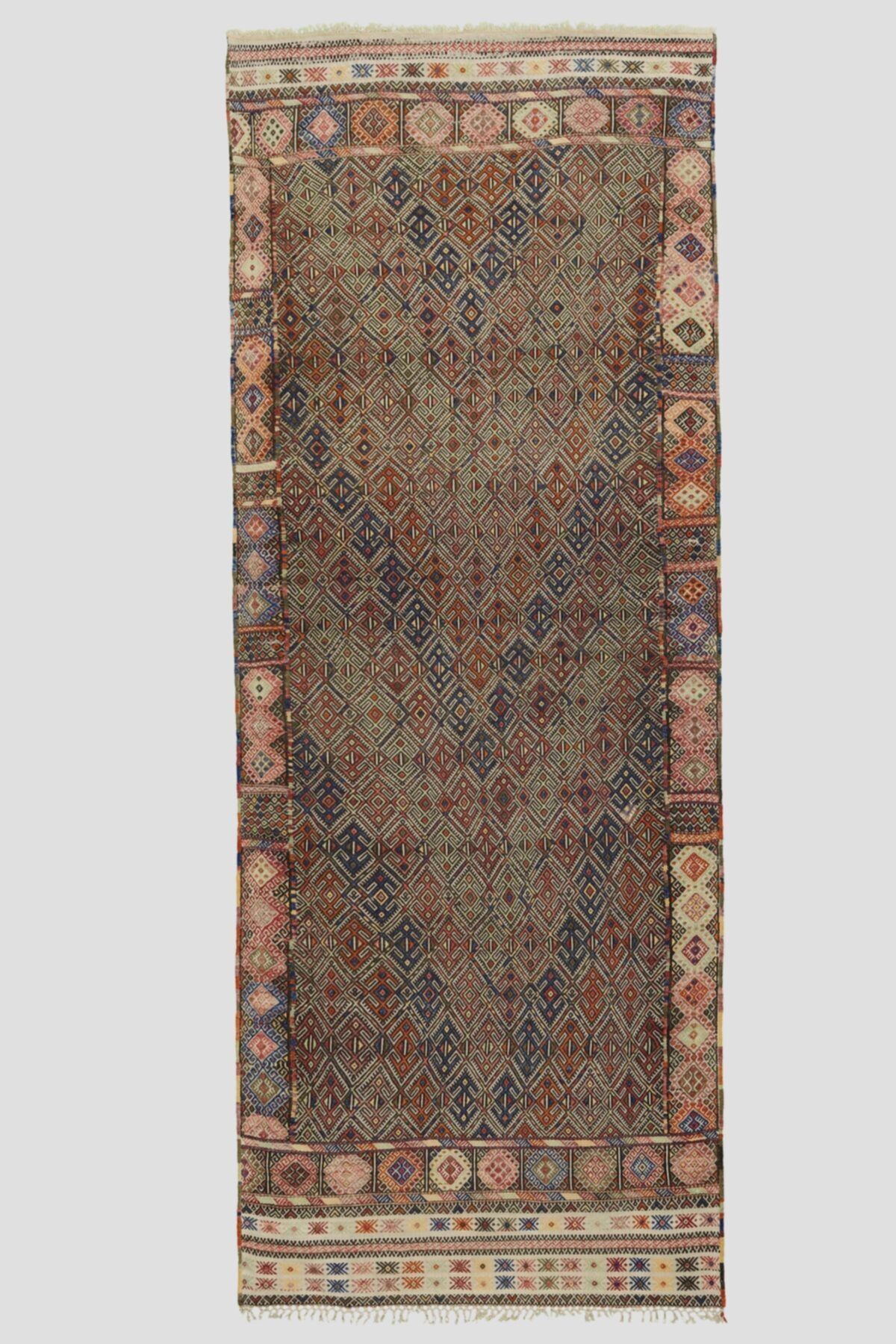 Soho Antiq Vintage El Dokuma Kilim Yolluk Mutfak Halısı, Hol Yolluk 143 X 380 cm