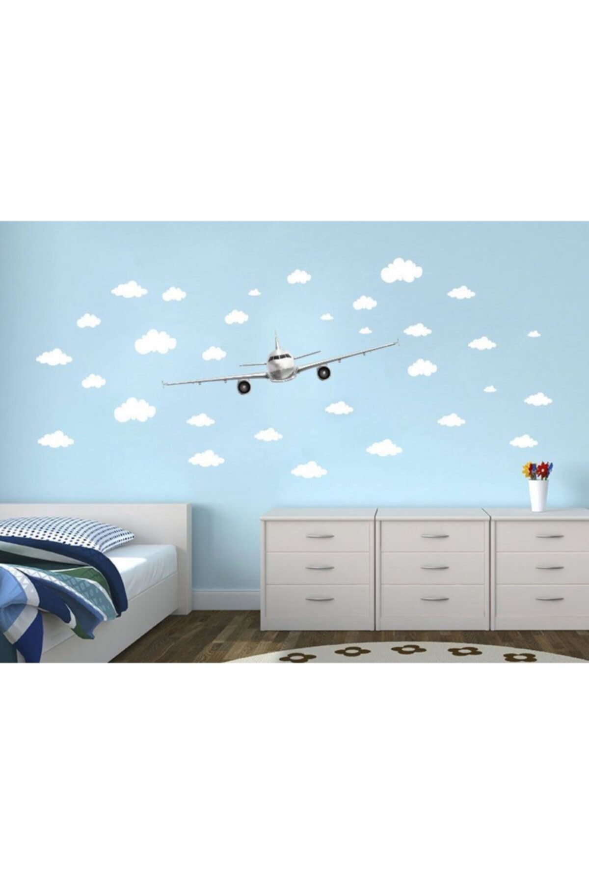 Stickerce Uçaklı Duvar Sticker